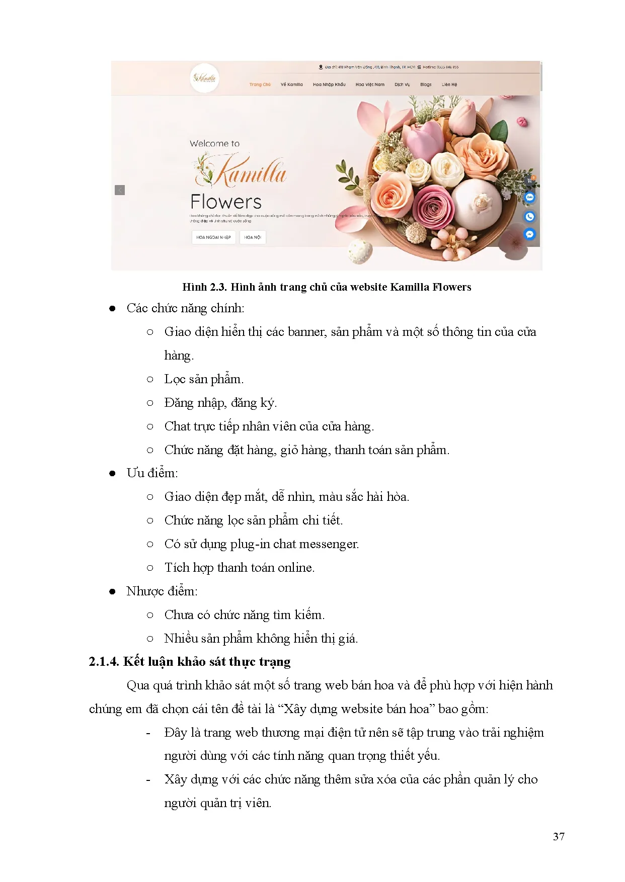 Đồ án tốt nghiệp - Xây dựng Website cho tiệm hoa - Trang 37