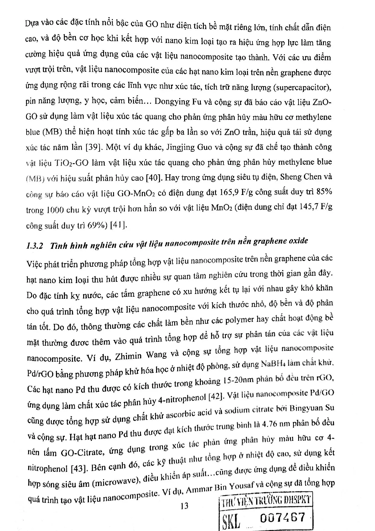 Đồ án tốt nghiệp - Nghiên cứu tổng hợp vật liệu nanocomposite Pd/GO và ứng dụng làm VLXTPỨPHCMHCTN - Trang 29
