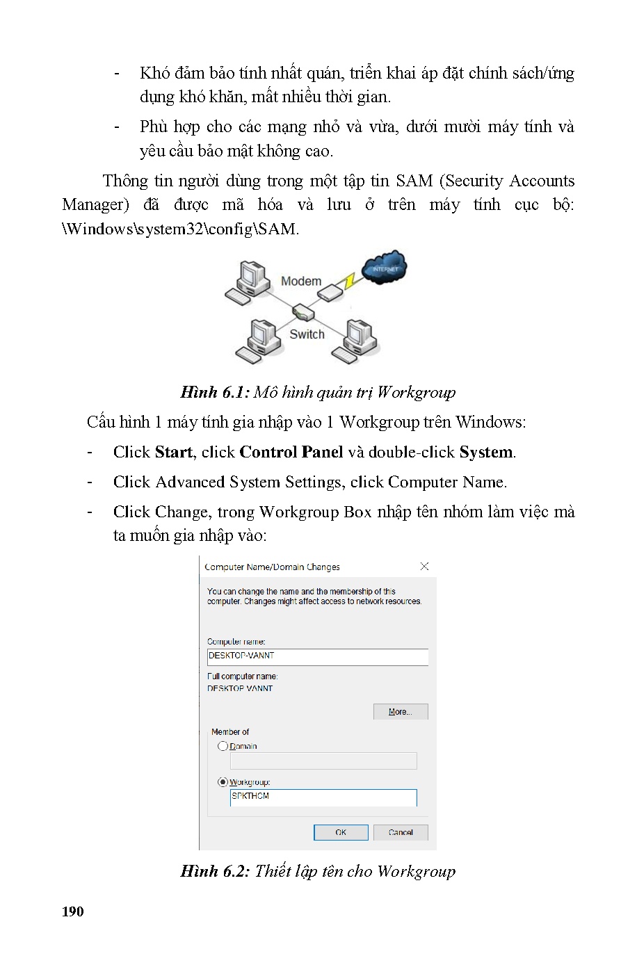 Giáo trình mạng máy tính căn bản (Giáo trình dành cho sinh viên ngành Công nghệ thông tin) - Trang 191