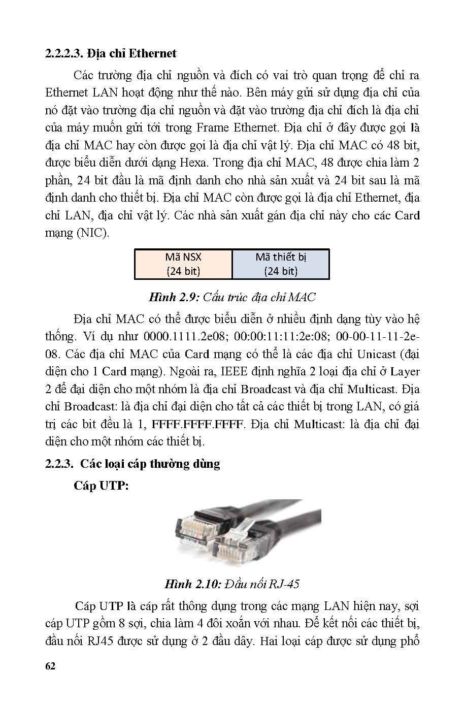 Giáo trình mạng máy tính căn bản (Giáo trình dành cho sinh viên ngành Công nghệ thông tin) - Trang 63