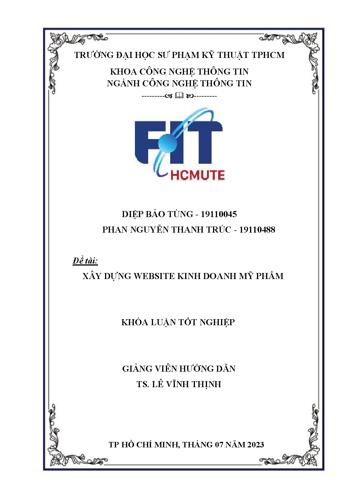 Đồ án tốt nghiệp - Xây dựng website kinh doanh mỹ phẩm