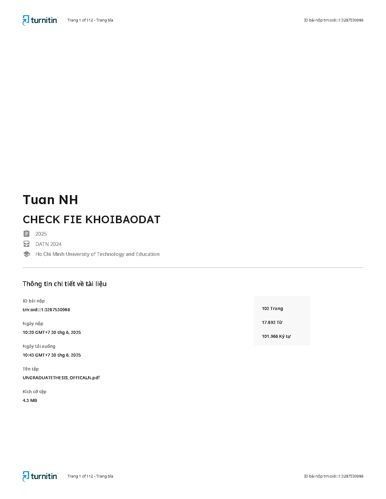 Đồ án tốt nghiệp - Research on the impact of ambient temperature and humidity on TCOPO a WCSURRIHCMC - Trang 3
