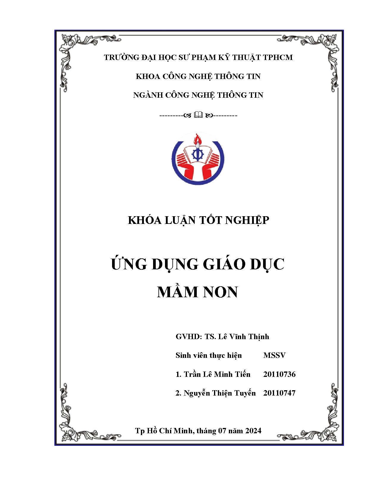 Đồ án tốt nghiệp - Ứng dụng giáo dục mầm non