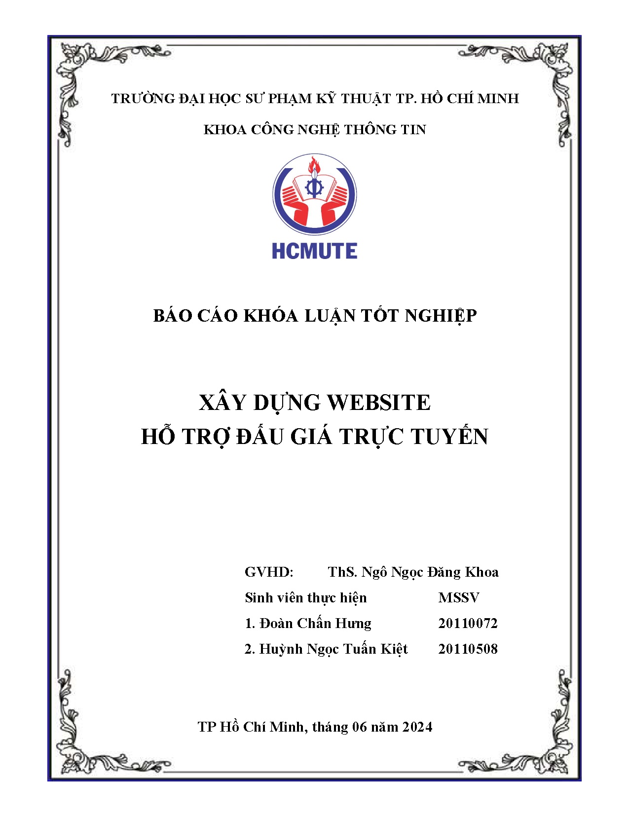Đồ án tốt nghiệp - Xây dựng website hỗ trợ đấu giá trực tuyến