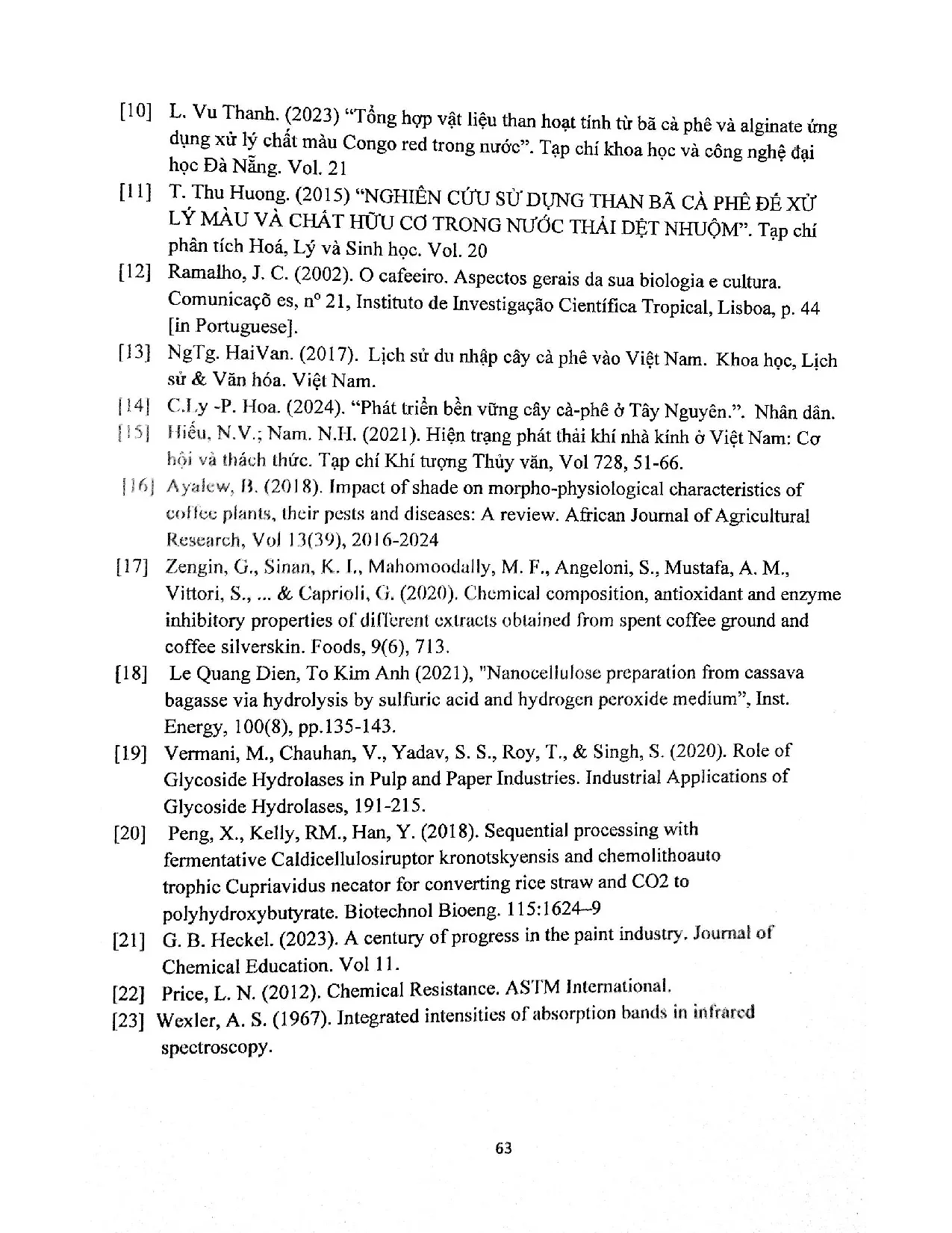 Đồ án tốt nghiệp - Nghiên cứu đánh giá đặc tính của vật liệu composite từ sơn gốc nước và bã cà phê - Trang 76