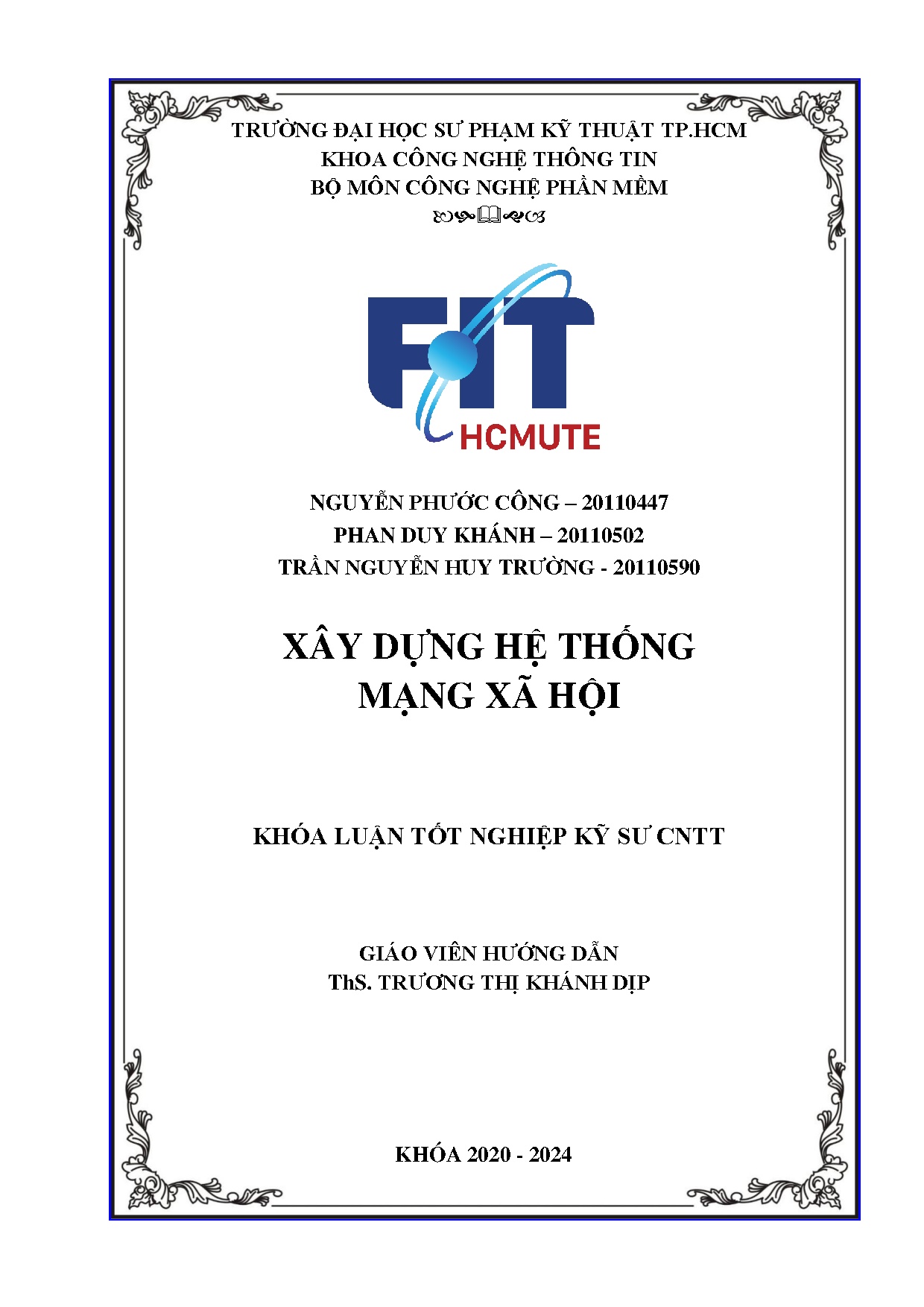 Đồ án tốt nghiệp - Xây dựng hệ thống mạng xã hội