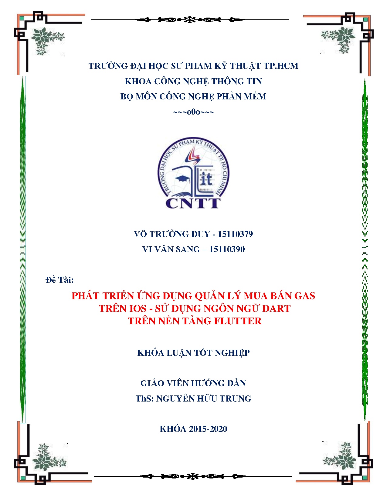 Đồ án tốt nghiệp - Phát triển ứng dụng quản lý mua bán gas trên IOS - Sử dụng ngôn ngữ DART trên NTF