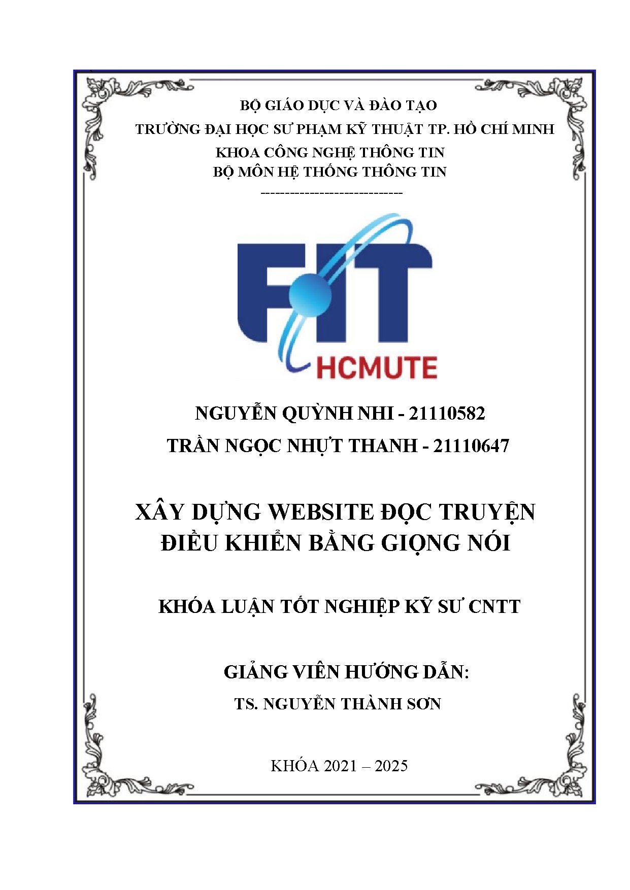 Đồ án tốt nghiệp - Xây dựng website đọc truyện điều khiển bằng giọng nói