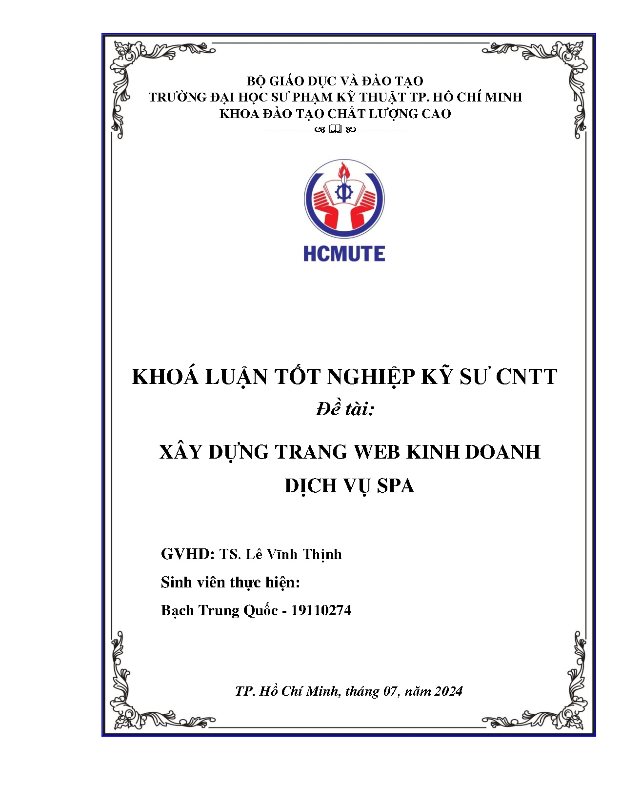 Đồ án tốt nghiệp - Xây dựng website kinh doanh dịch vụ spa