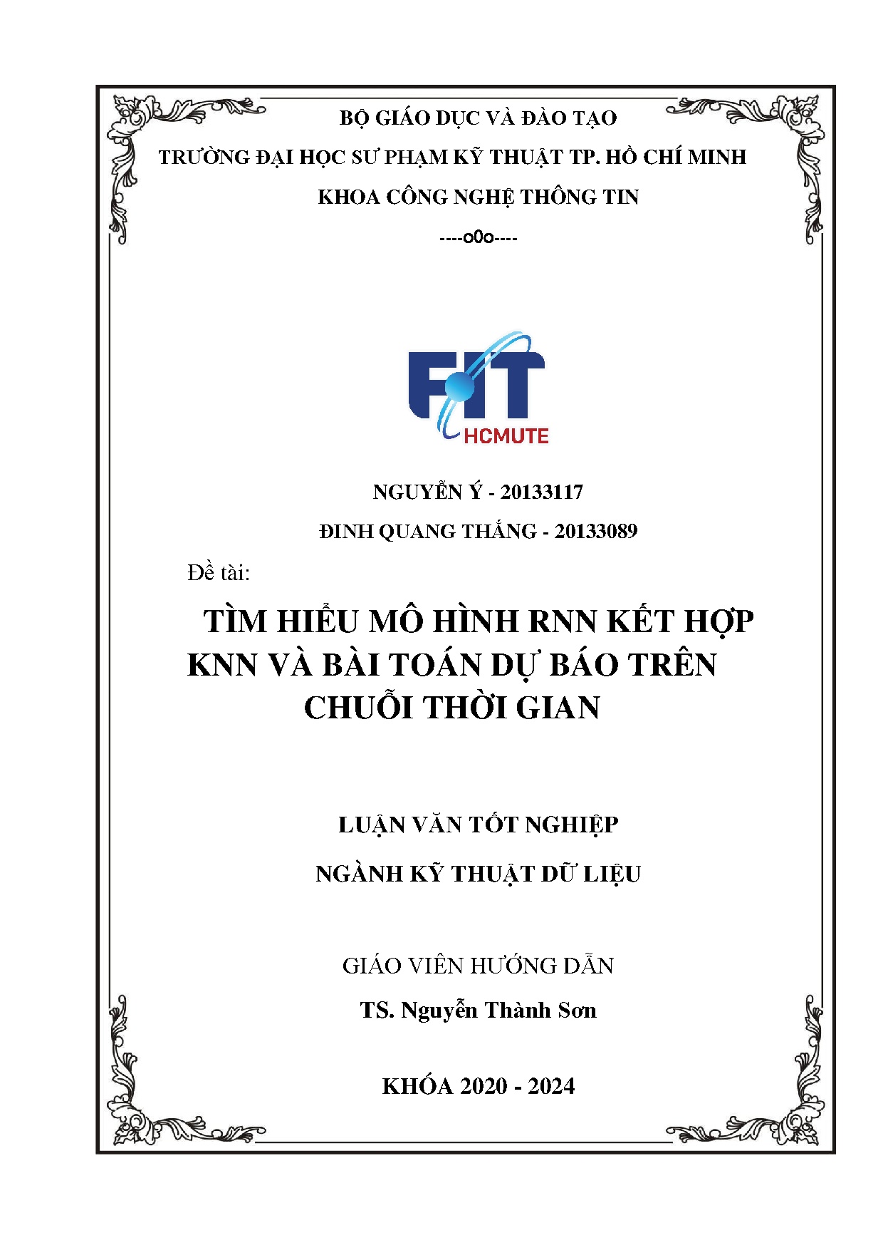 Đồ án tốt nghiệp - Tìm hiểu mô hình RNN kết hợp KNN và bài toán dự báo trên chuỗi thời gian