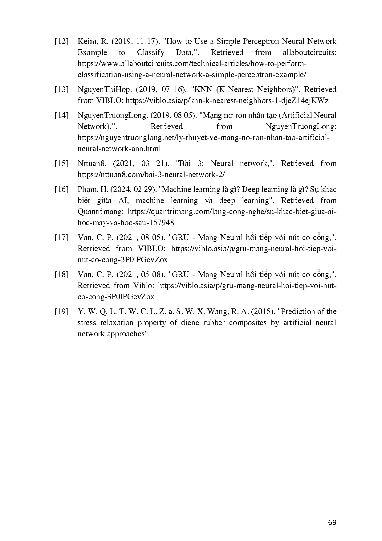 Đồ án tốt nghiệp - Tìm hiểu mô hình RNN kết hợp KNN và bài toán dự báo trên chuỗi thời gian - Trang 85