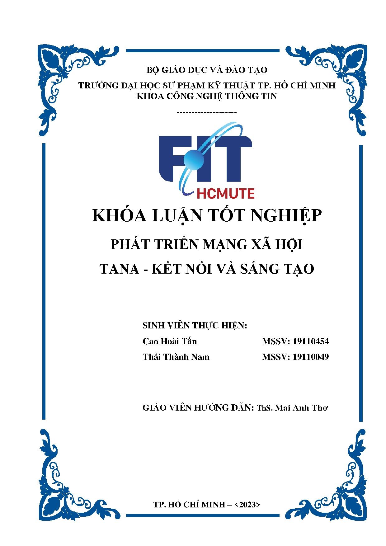 Đồ án tốt nghiệp - Phát triển mạng xã hội Tana - kết nối và sáng tạo