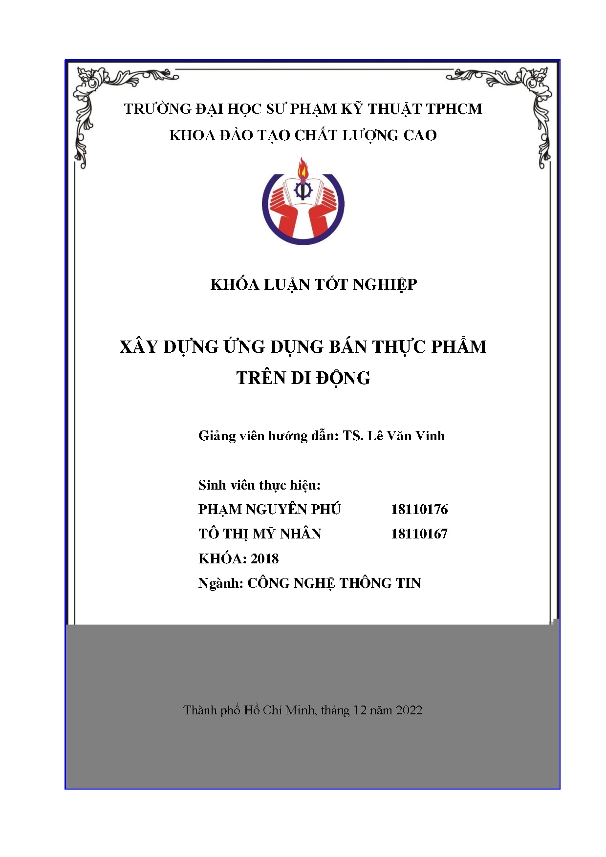 Đồ án tốt nghiệp - Xây dựng ứng dụng bán thực phẩm trên di động