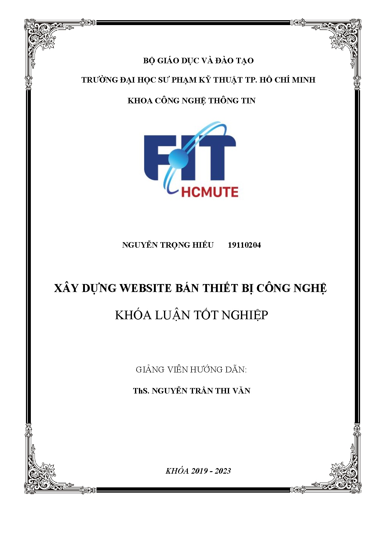 Đồ án tốt nghiệp - Xây dựng website bán thiết bị công nghệ