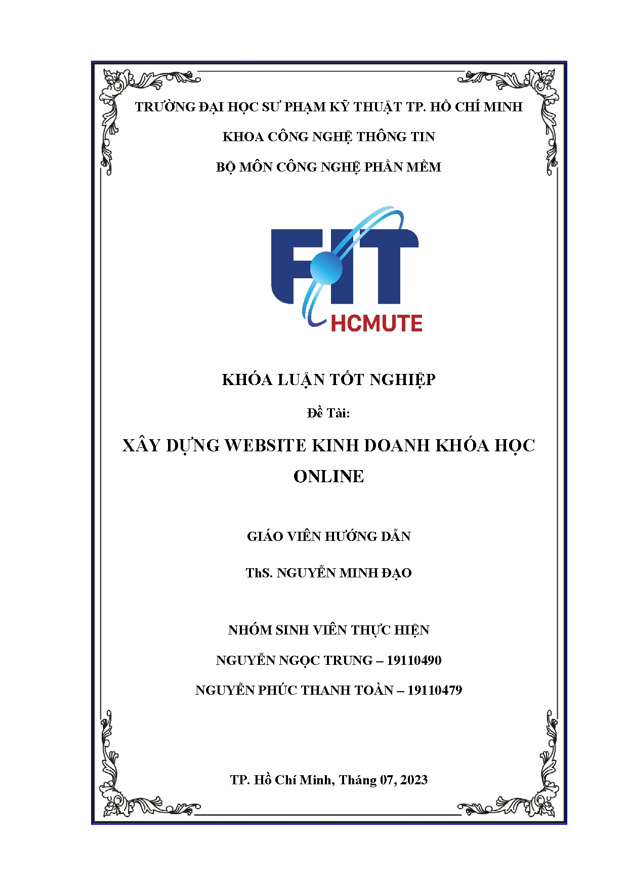 Đồ án tốt nghiệp - Xây dựng Website kinh doanh khóa học online