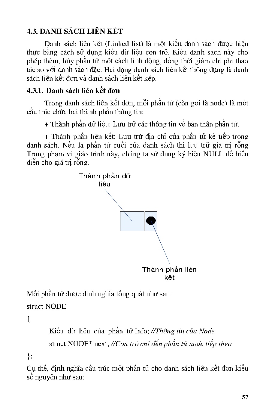 Giáo trình Cấu trúc dữ liệu và giải thuật (HCMUTE) - Trang 57