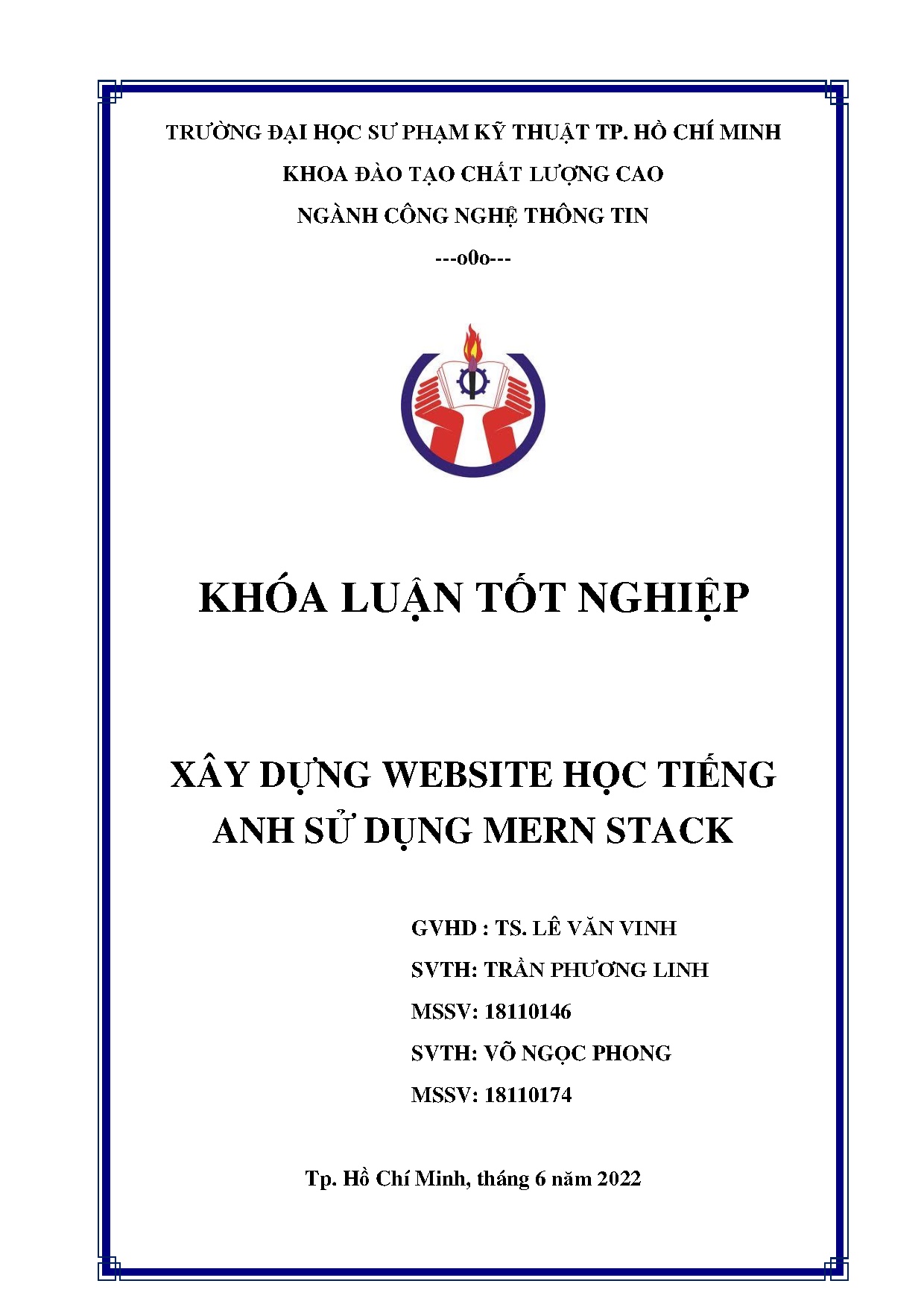 Đồ án tốt nghiệp - Xây dựng Website học tiếng Anh sử dụng Mern stack