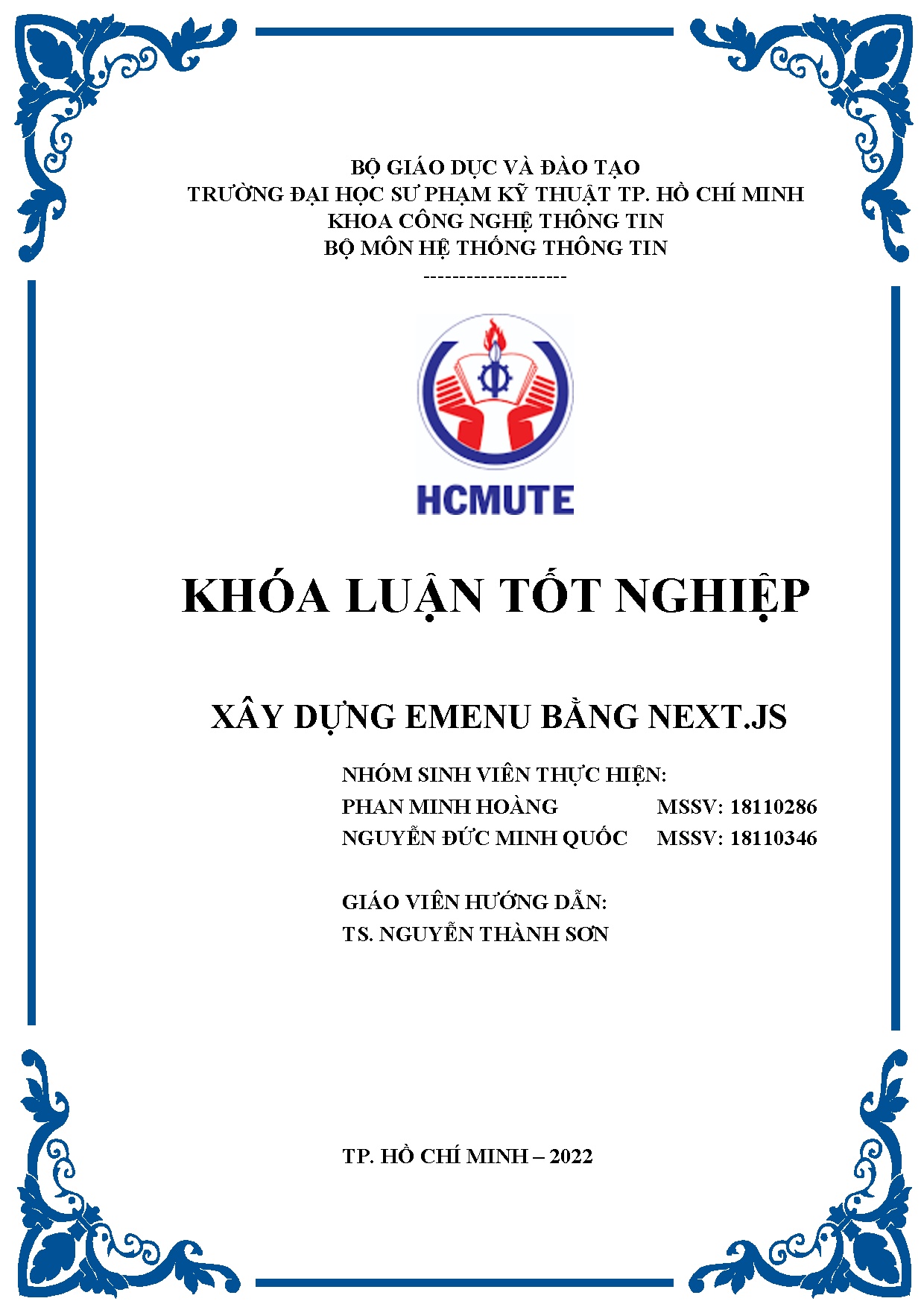 Đồ án tốt nghiệp - Xây dựng Emenu bằng Next.JS