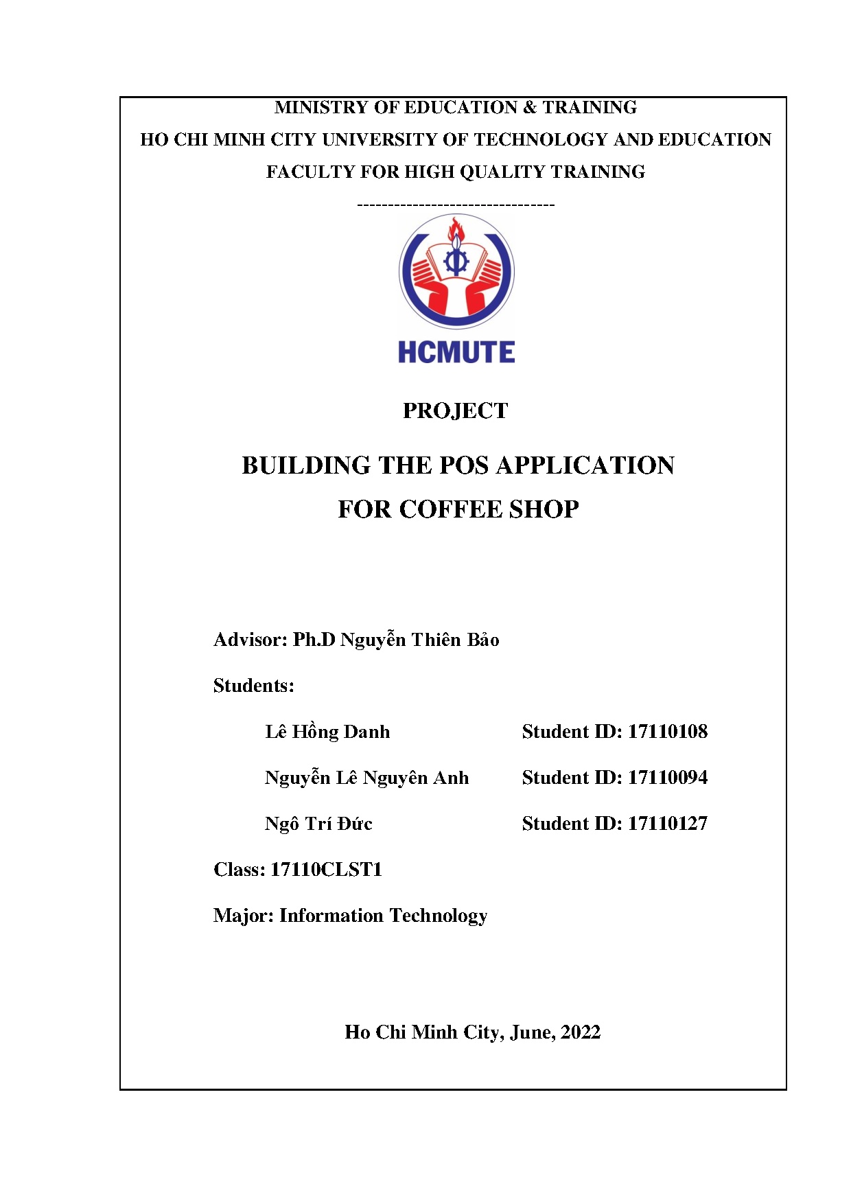 Đồ án tốt nghiệp - Building the pos application for Coffee Shop