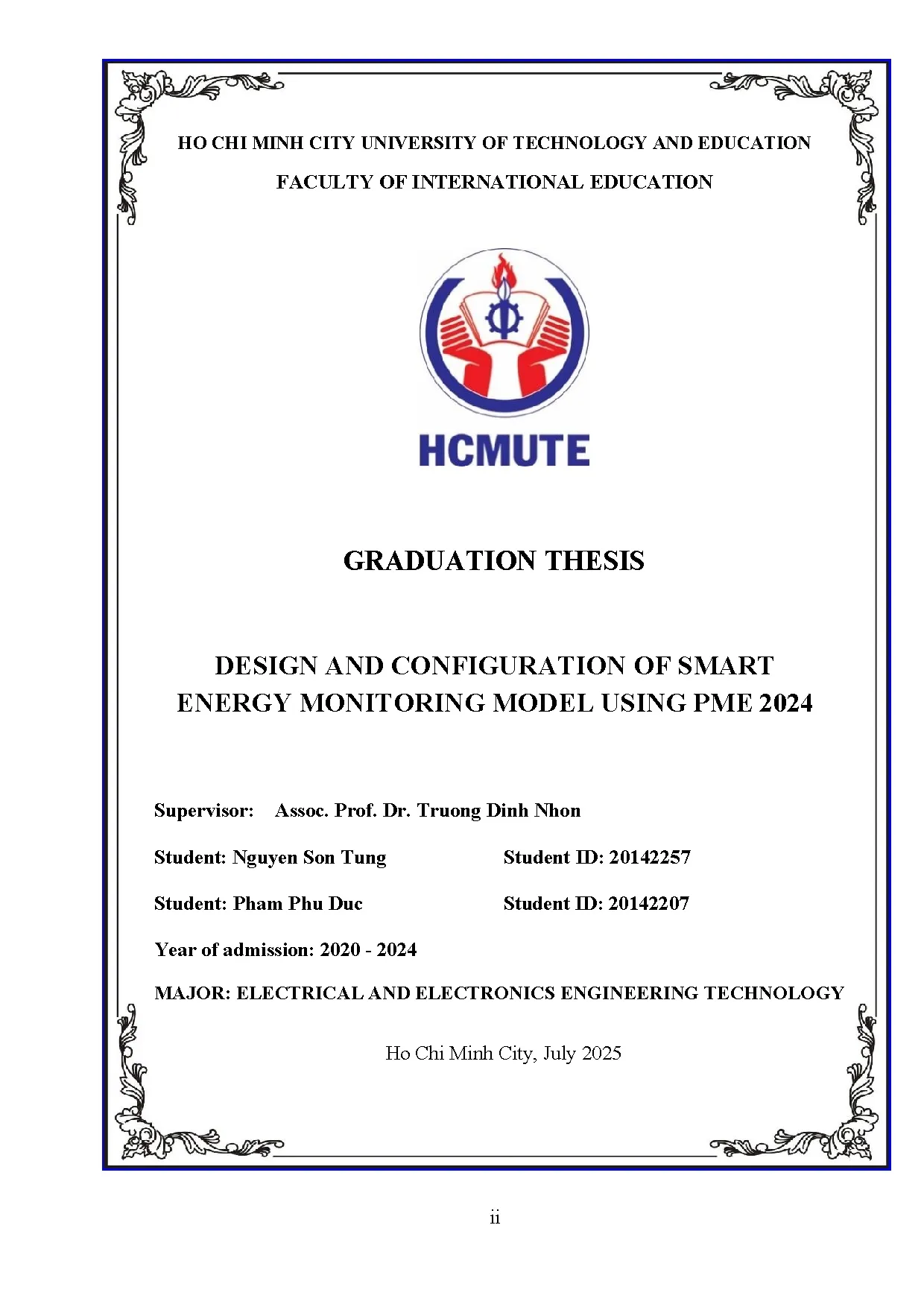Đồ án tốt nghiệp - Design and configuration of smart energy monitoring model using PME 2024 - Trang 2