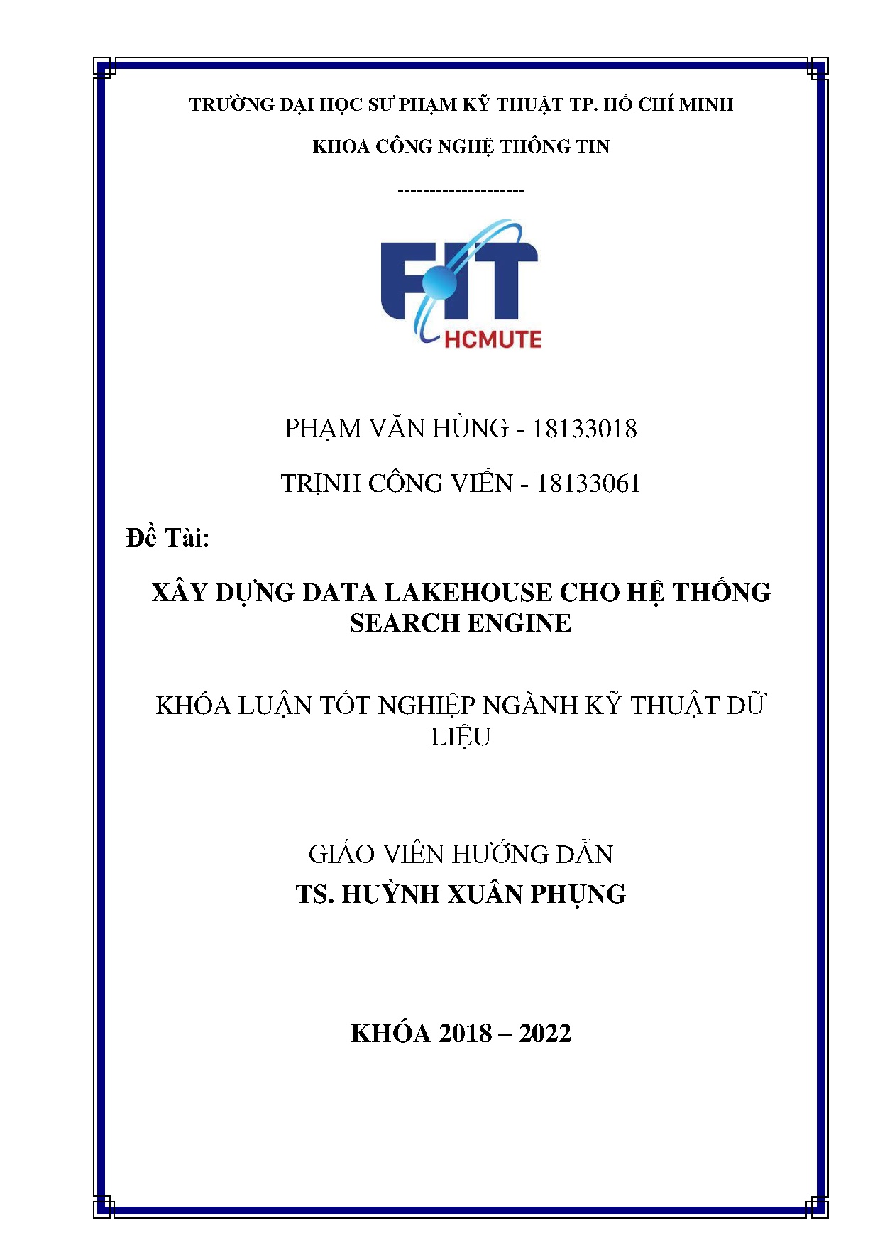 Đồ án tốt nghiệp - Xây dựng Data Lakehouse cho hệ thống Search Engine