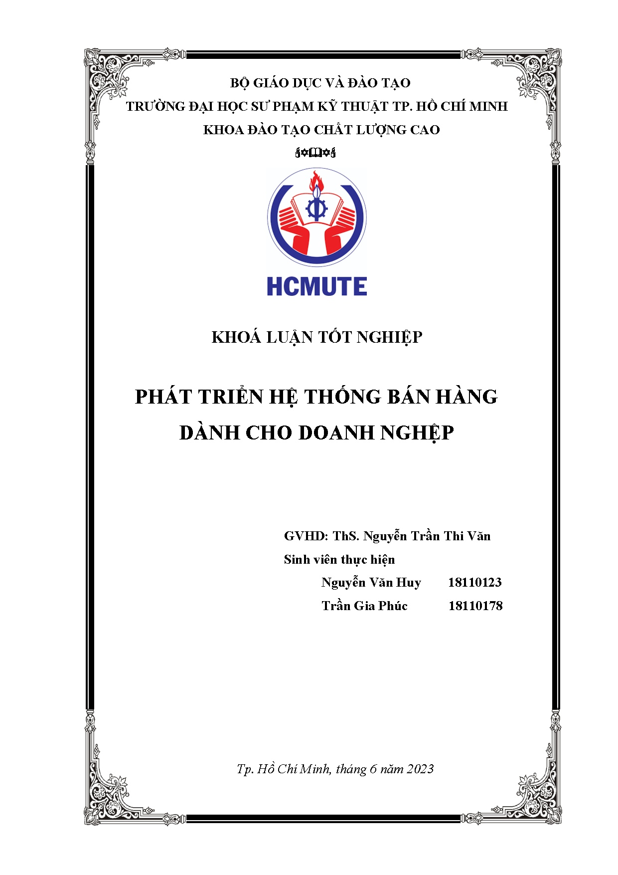 Đồ án tốt nghiệp - Phát triển hệ thống bán hàng dành cho doanh nghiệp