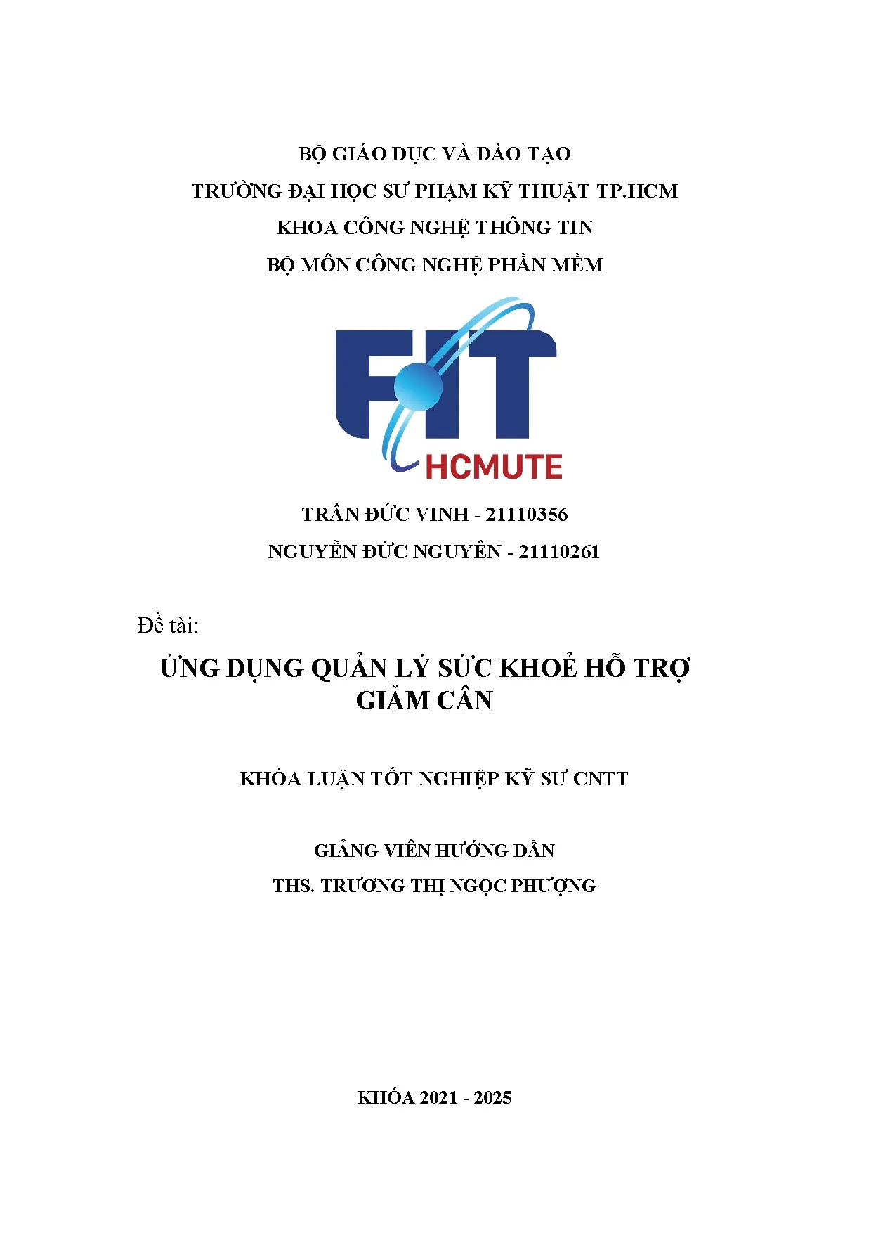 Đồ án tốt nghiệp - Ứng dụng quản lý sức khỏe hỗ trợ giảm cân. - Trang 2