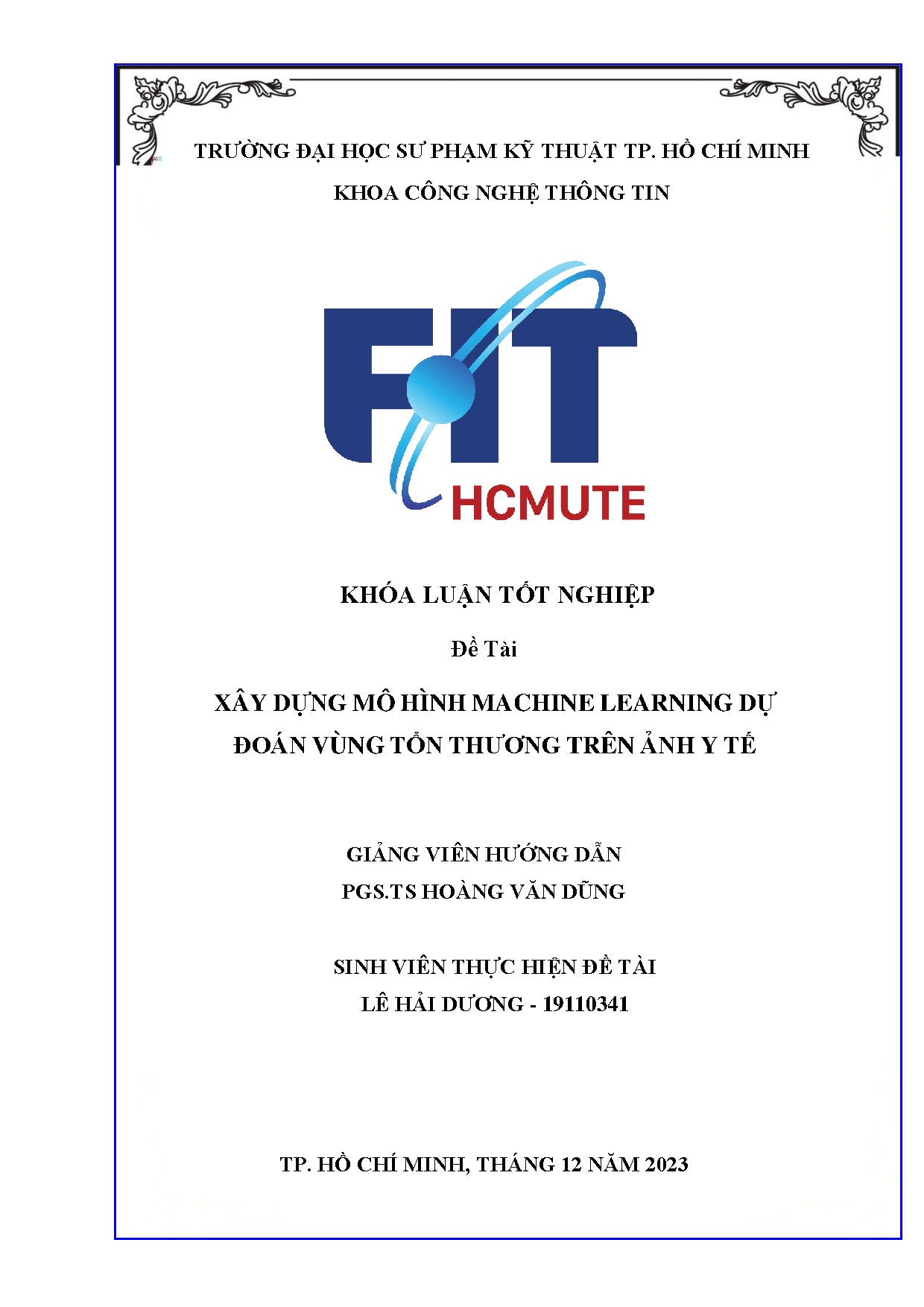 Đồ án tốt nghiệp - Xây dựng mô hình machine learning dự đoán vùng tổn thương trên ảnh y tế