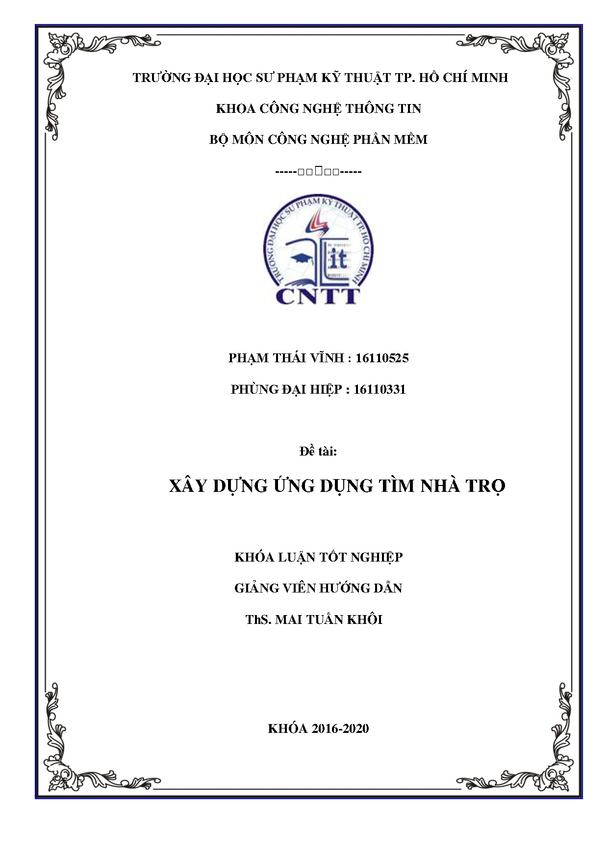 Đồ án tốt nghiệp - Xây dựng ứng dụng tìm nhà trọ