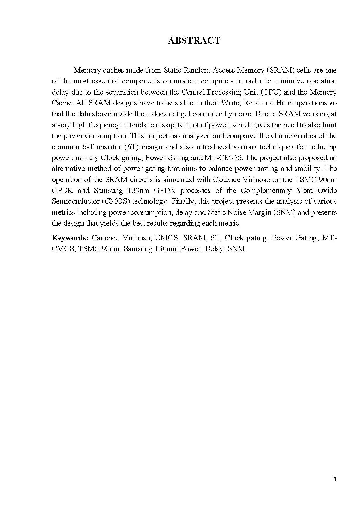 Đồ án tốt nghiệp - Low power sram with mt-cmos and gating techniques - Trang 21
