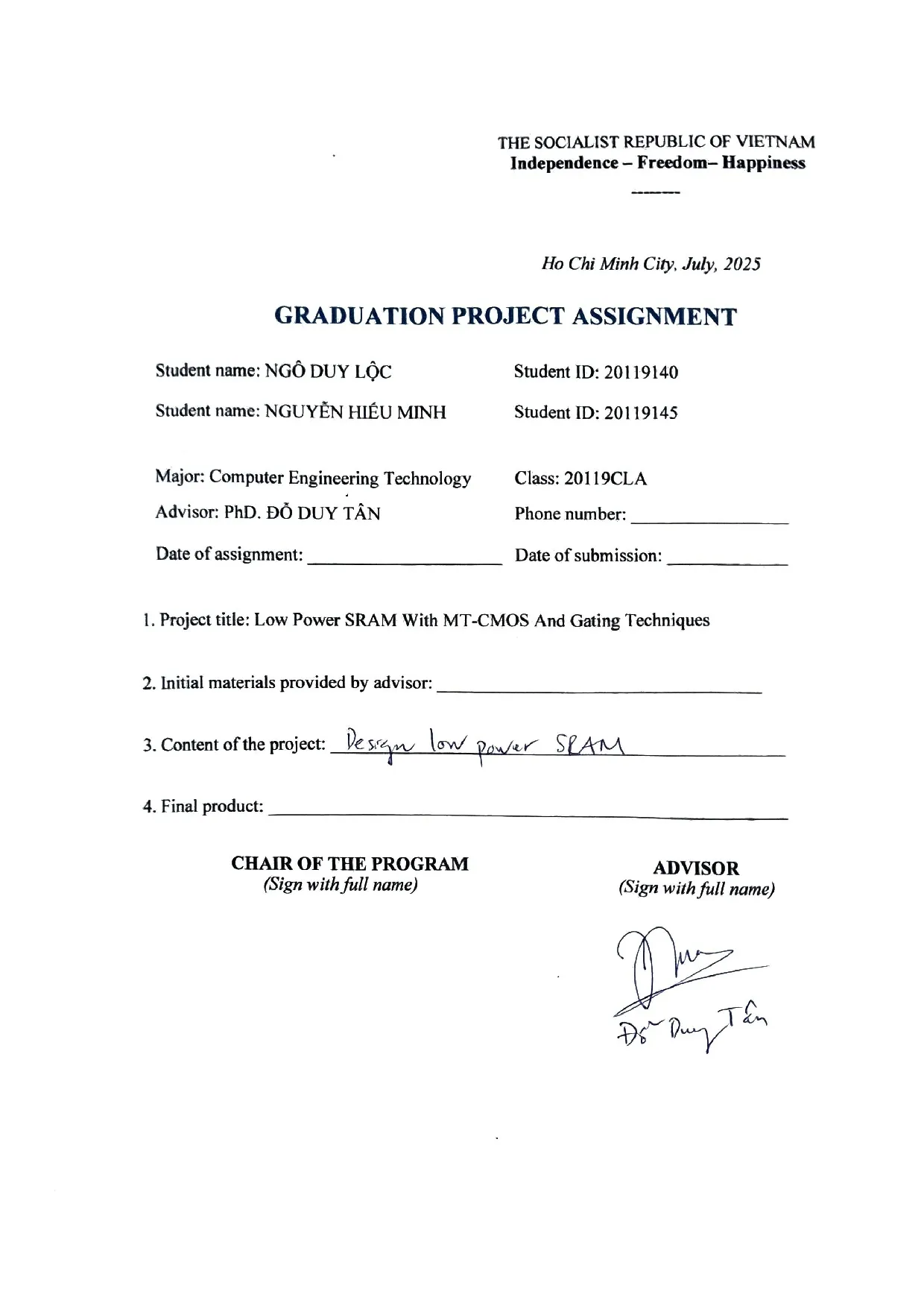Đồ án tốt nghiệp - Low power sram with mt-cmos and gating techniques - Trang 3