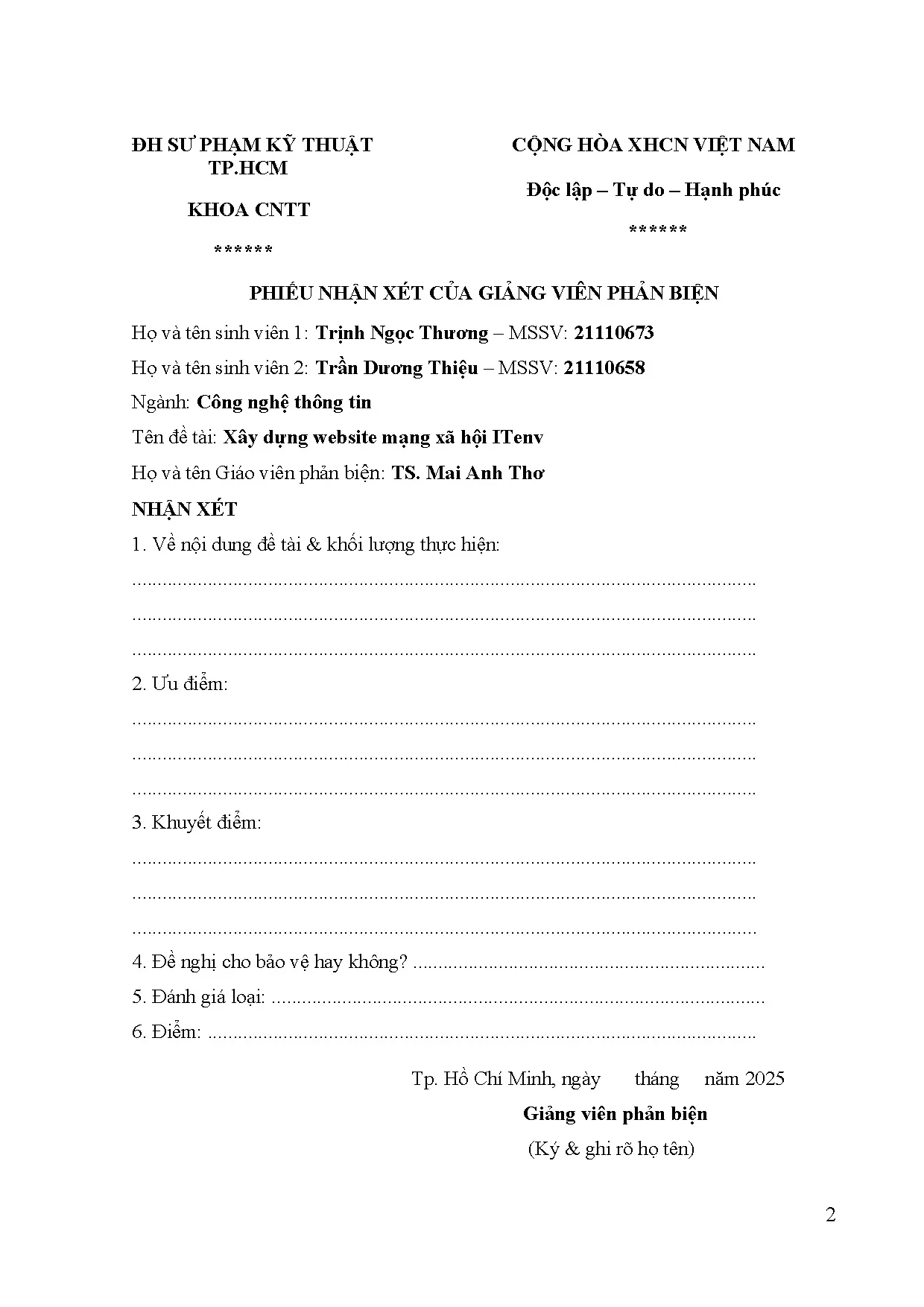 Đồ án tốt nghiệp - Xây dựng website mạng xã hội Itenv - Trang 4