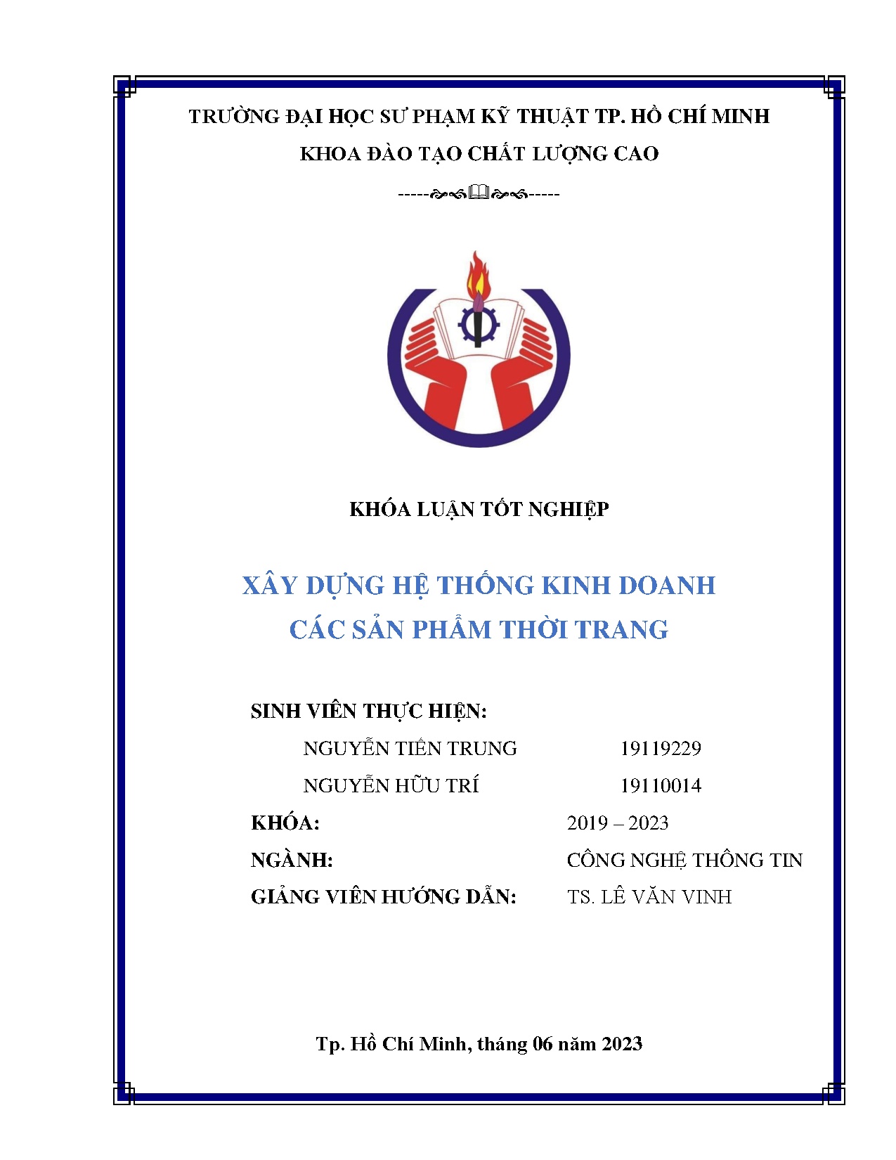 Đồ án tốt nghiệp - Xây dựng hệ thống kinh doanh các sản phẩm thời trang