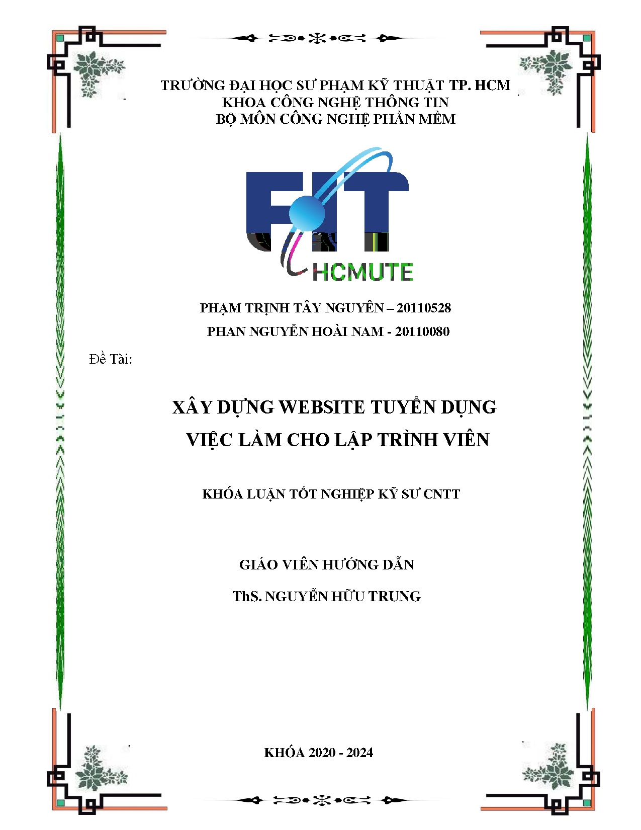 Đồ án tốt nghiệp - Xây dựng website tuyển dụng việc làm cho lập trình viên