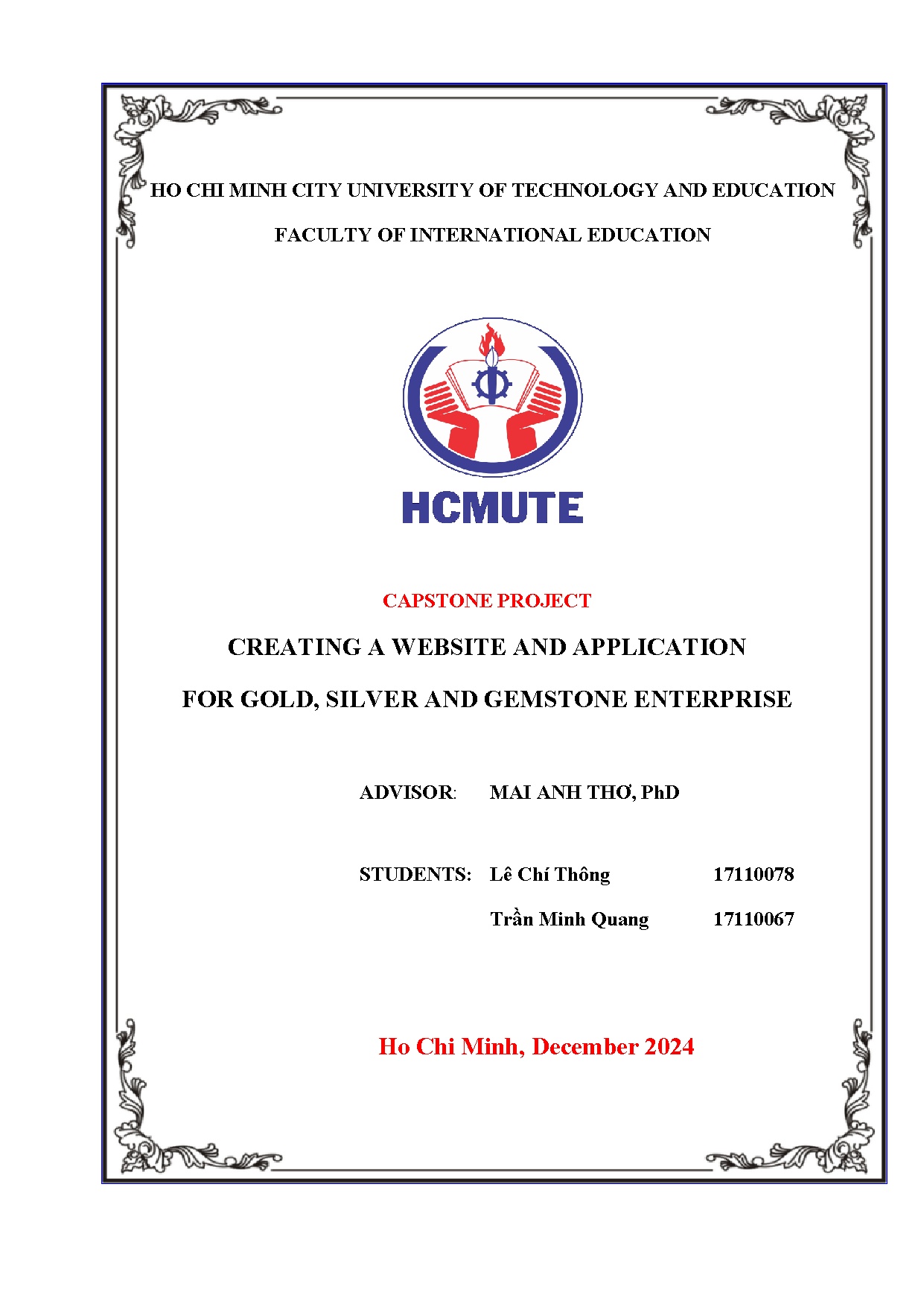 Đồ án tốt nghiệp - Creating a website and application for gold, silver and gemstone enterprise