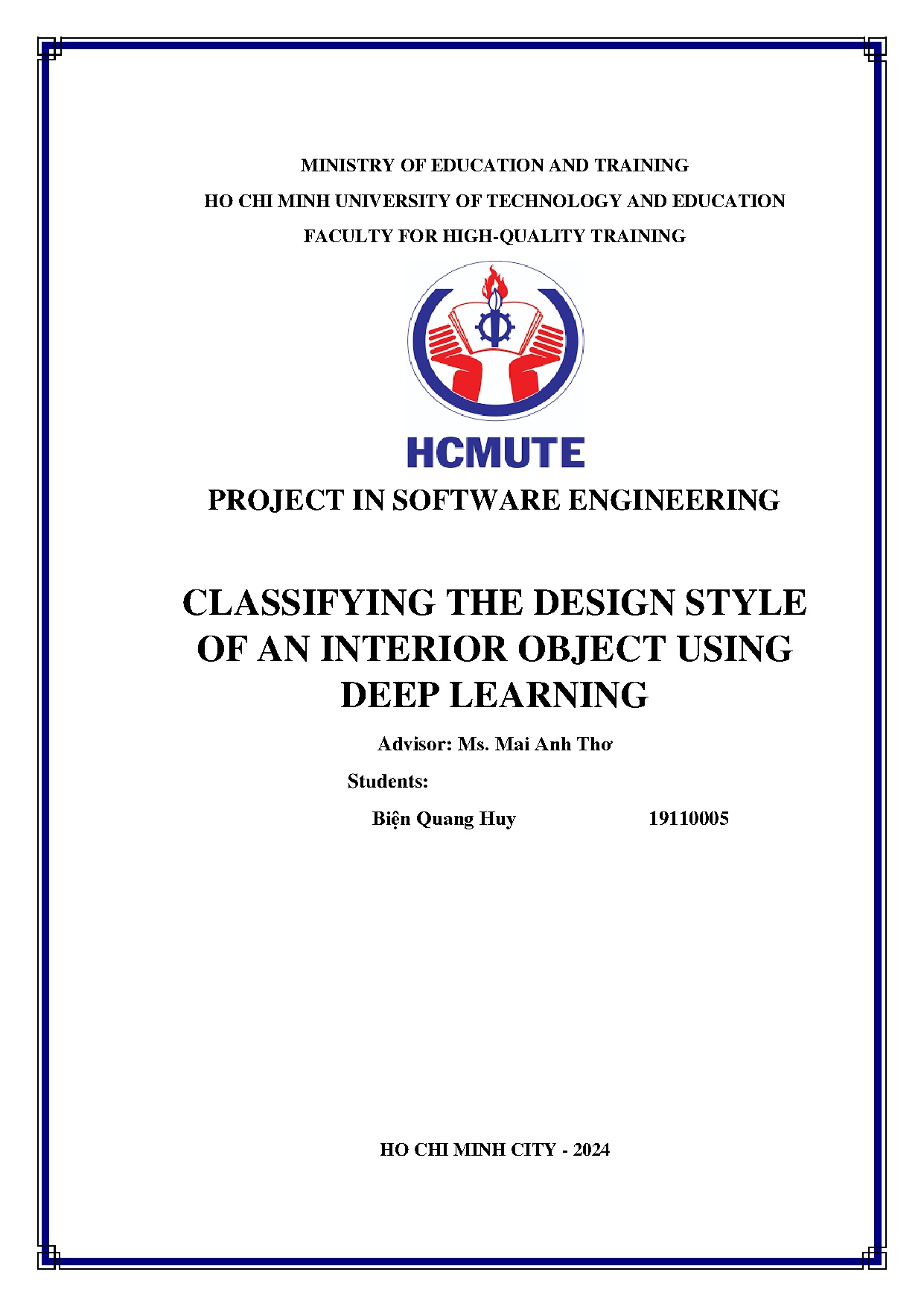 Đồ án tốt nghiệp - Classifying the design style of an interior object using deep learning