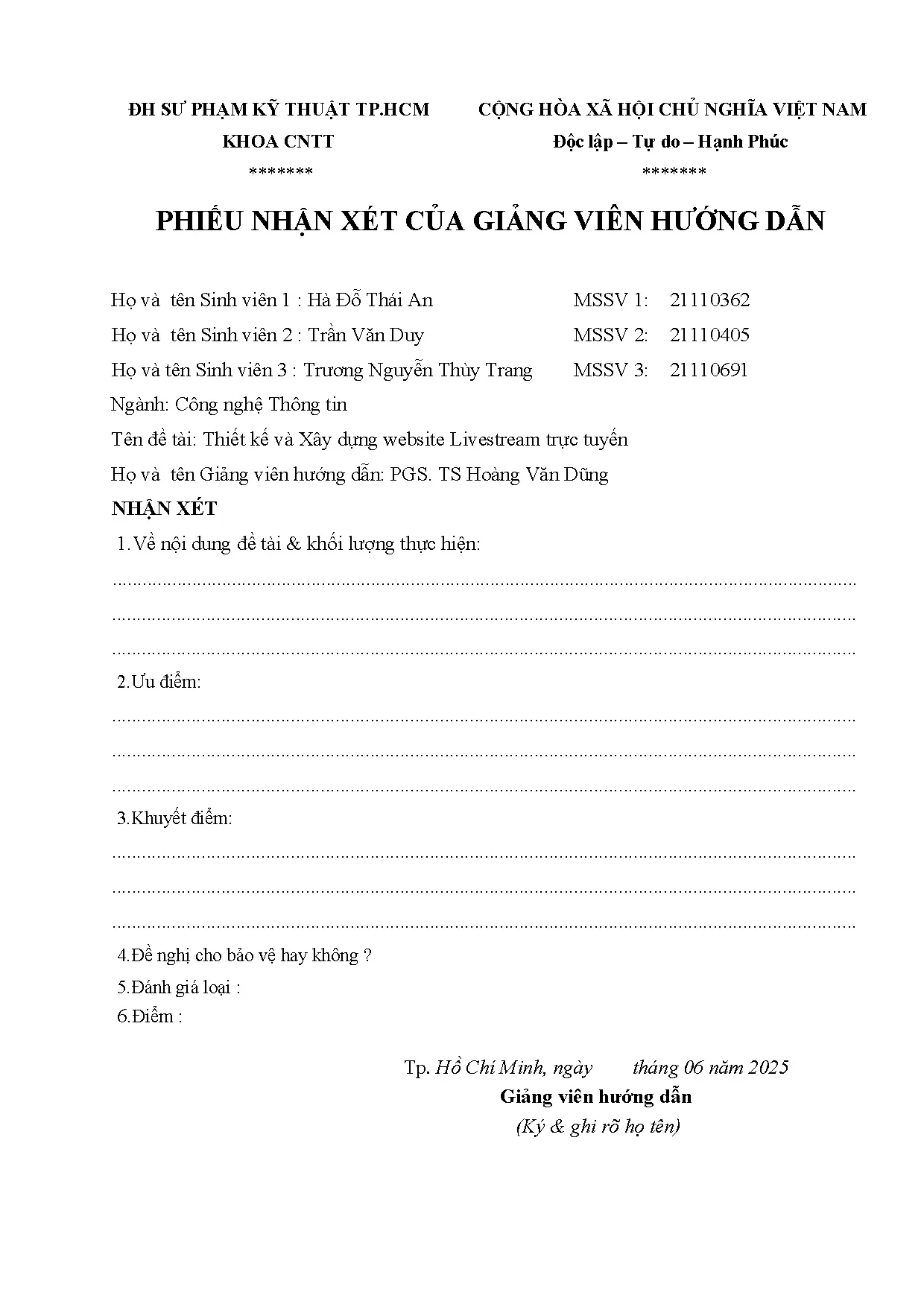 Đồ án tốt nghiệp - Thiết kế và xây dựng website livestream trực tuyến - Trang 3