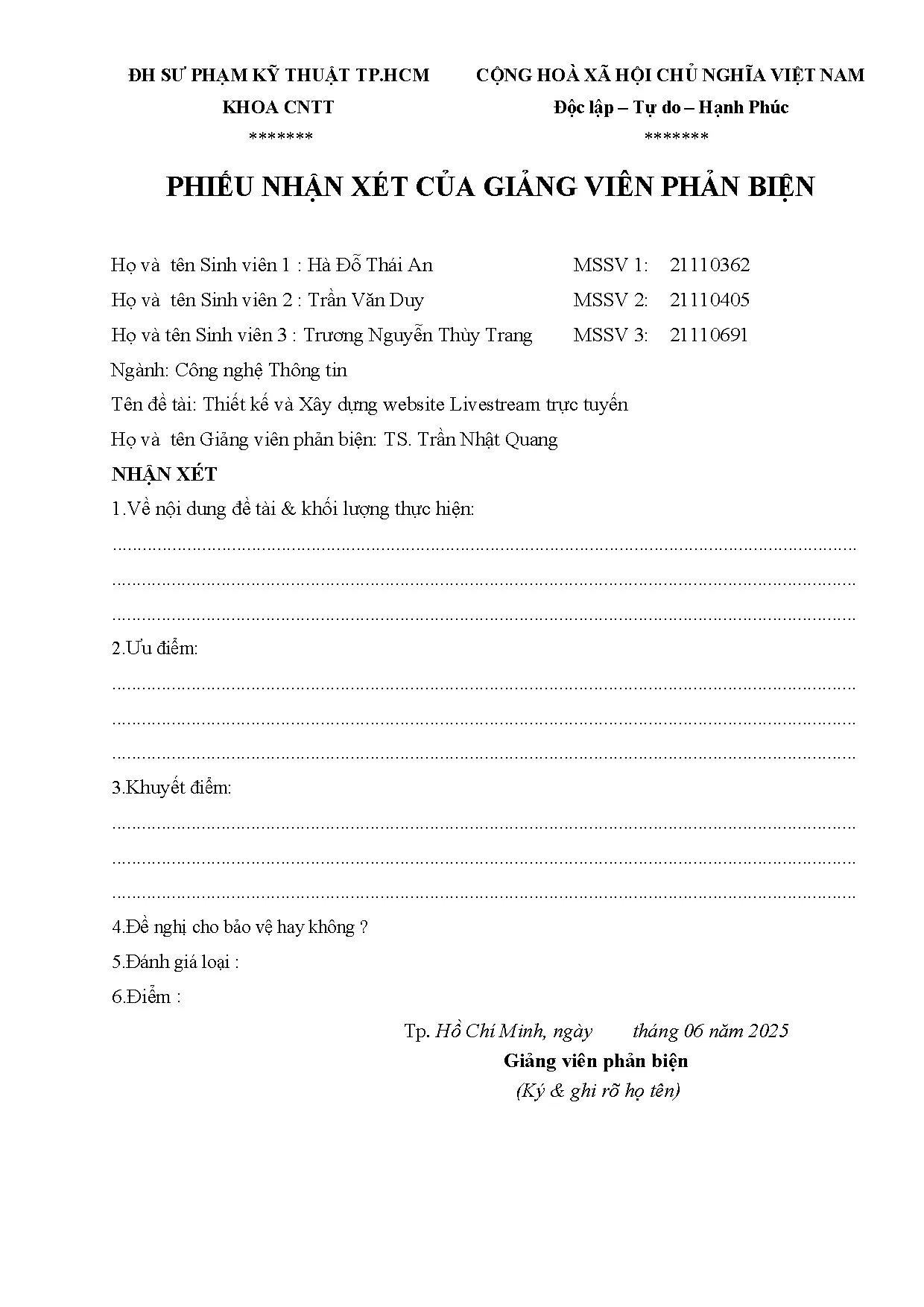 Đồ án tốt nghiệp - Thiết kế và xây dựng website livestream trực tuyến - Trang 4