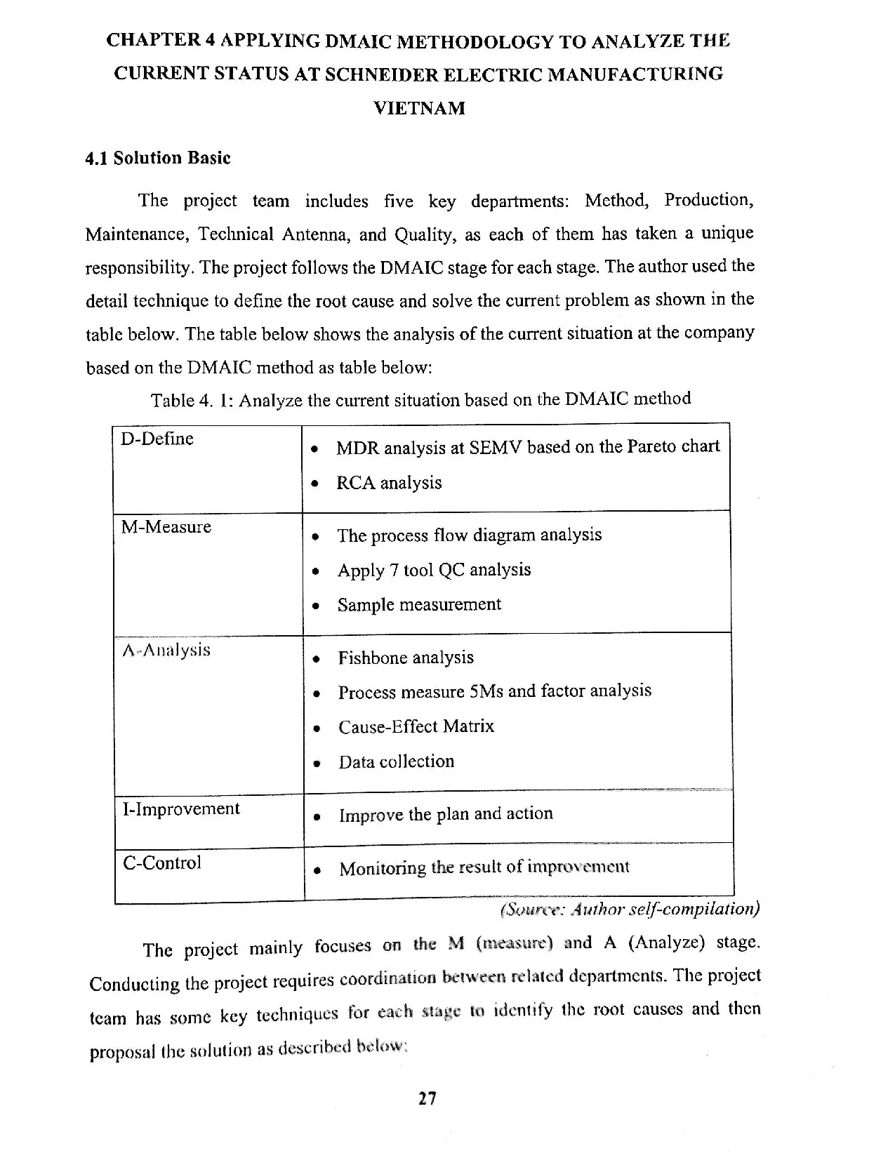 Đồ án tốt nghiệp - Applyinig the six sigma method for family s-classic to reduce MDRASEMVNCL - Trang 37