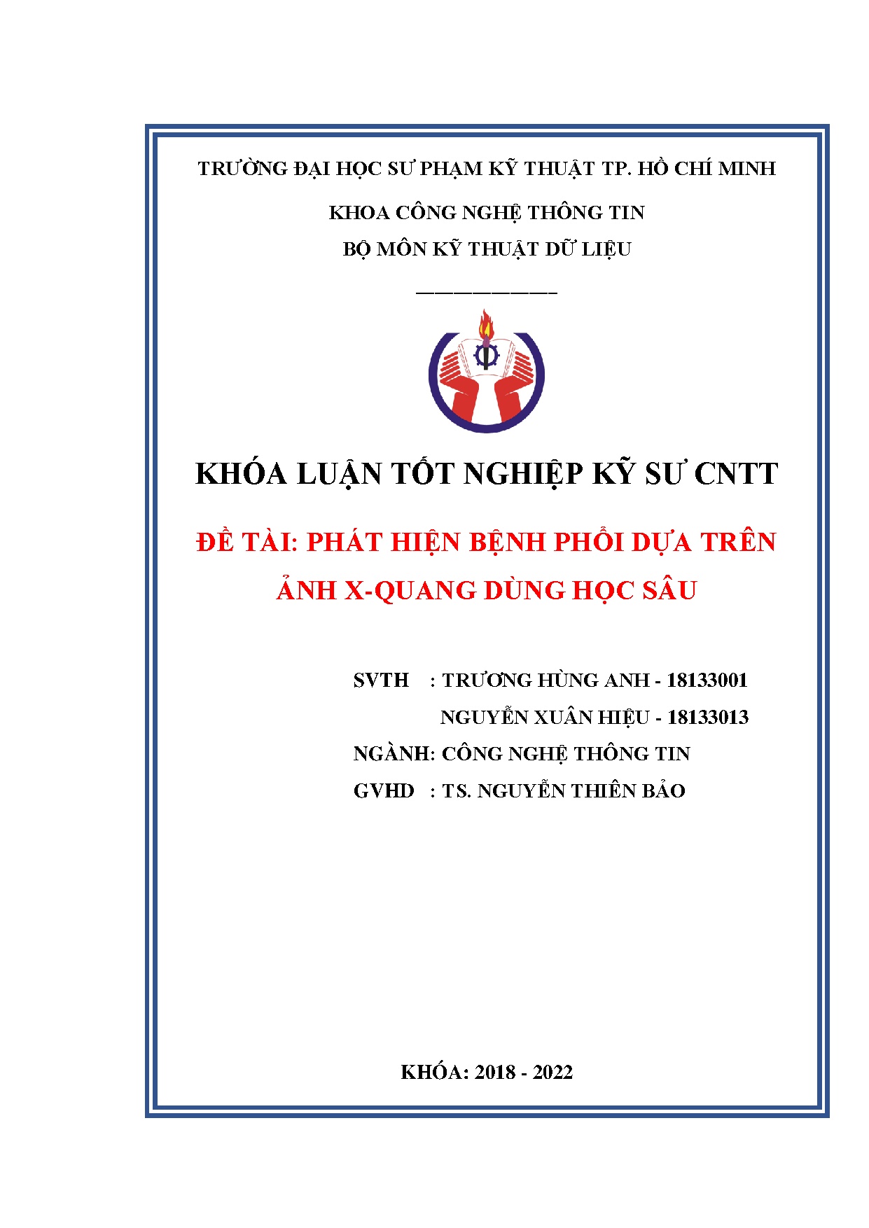 Đồ án tốt nghiệp - Phát hiện bệnh phổi dựa trên ảnh X-quang dùng học sâu