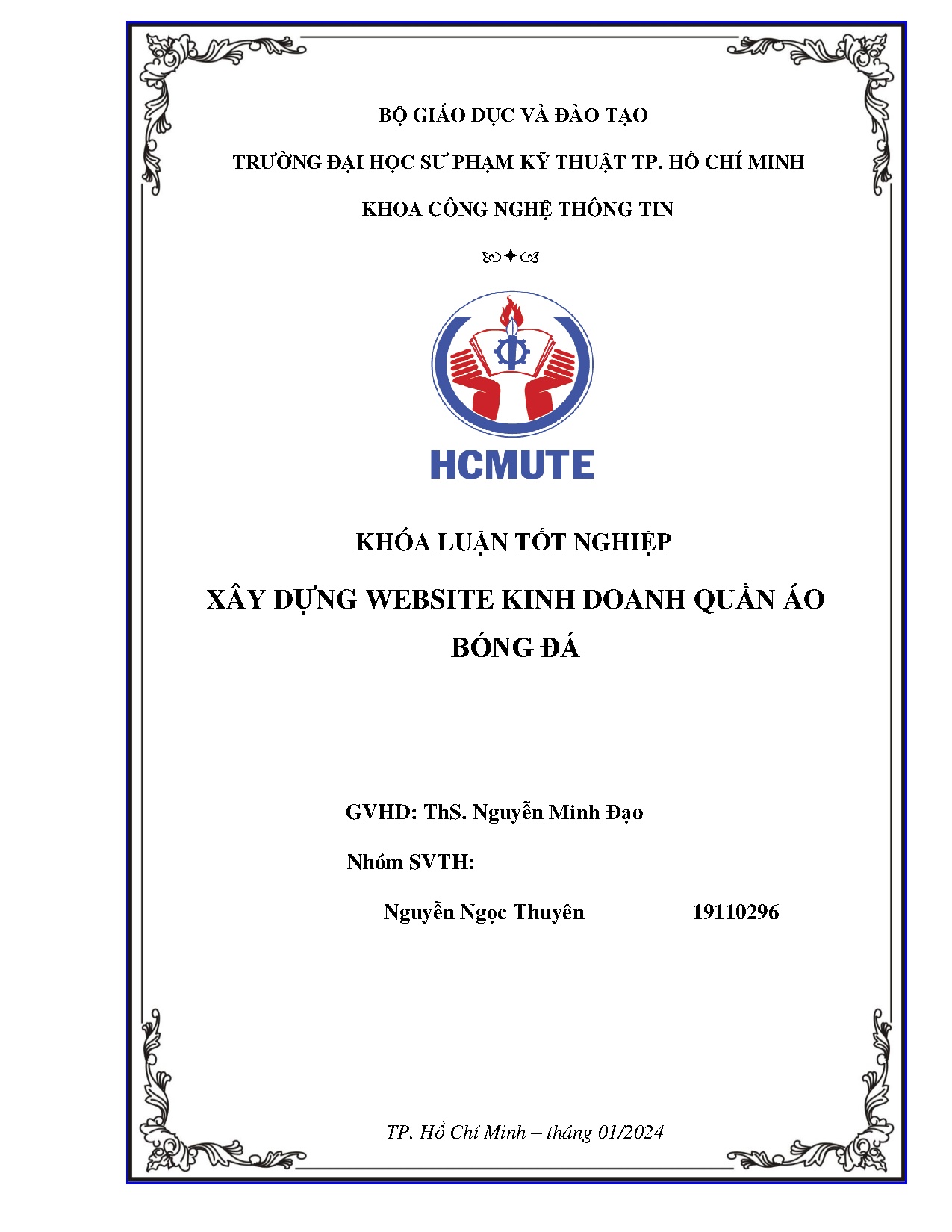 Đồ án tốt nghiệp - Xây dựng website kinh doanh quần áo bóng đá