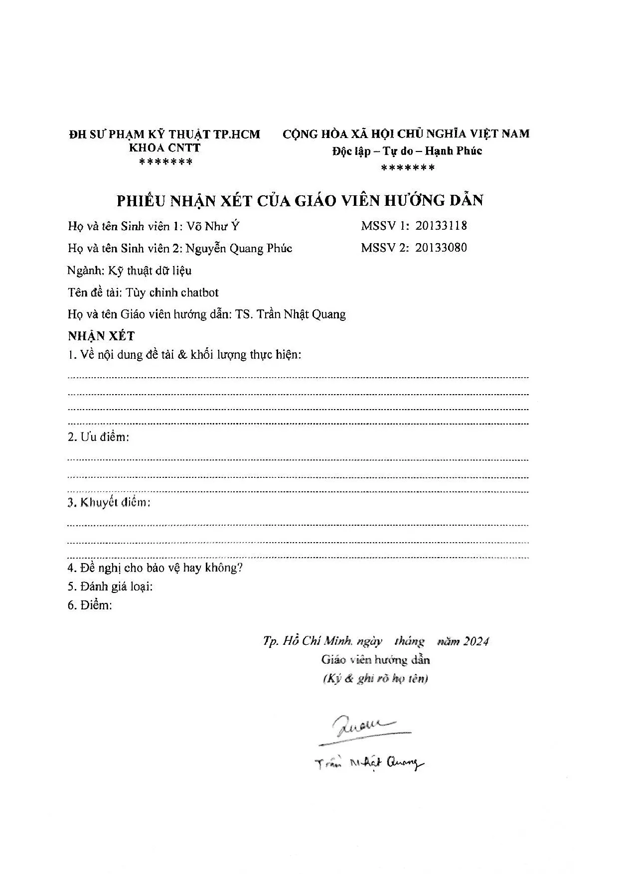 Đồ án tốt nghiệp - Tùy chỉnh chatbot - Trang 2