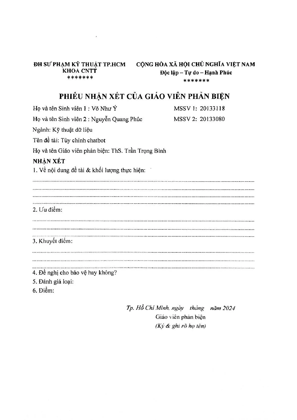 Đồ án tốt nghiệp - Tùy chỉnh chatbot - Trang 3