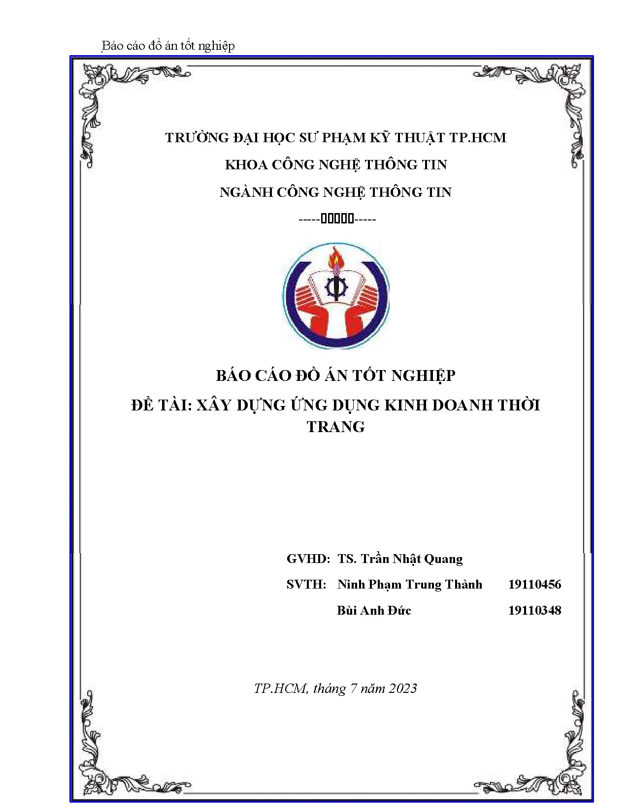 Đồ án tốt nghiệp - Xây dựng ứng dụng kinh doanh thời trang