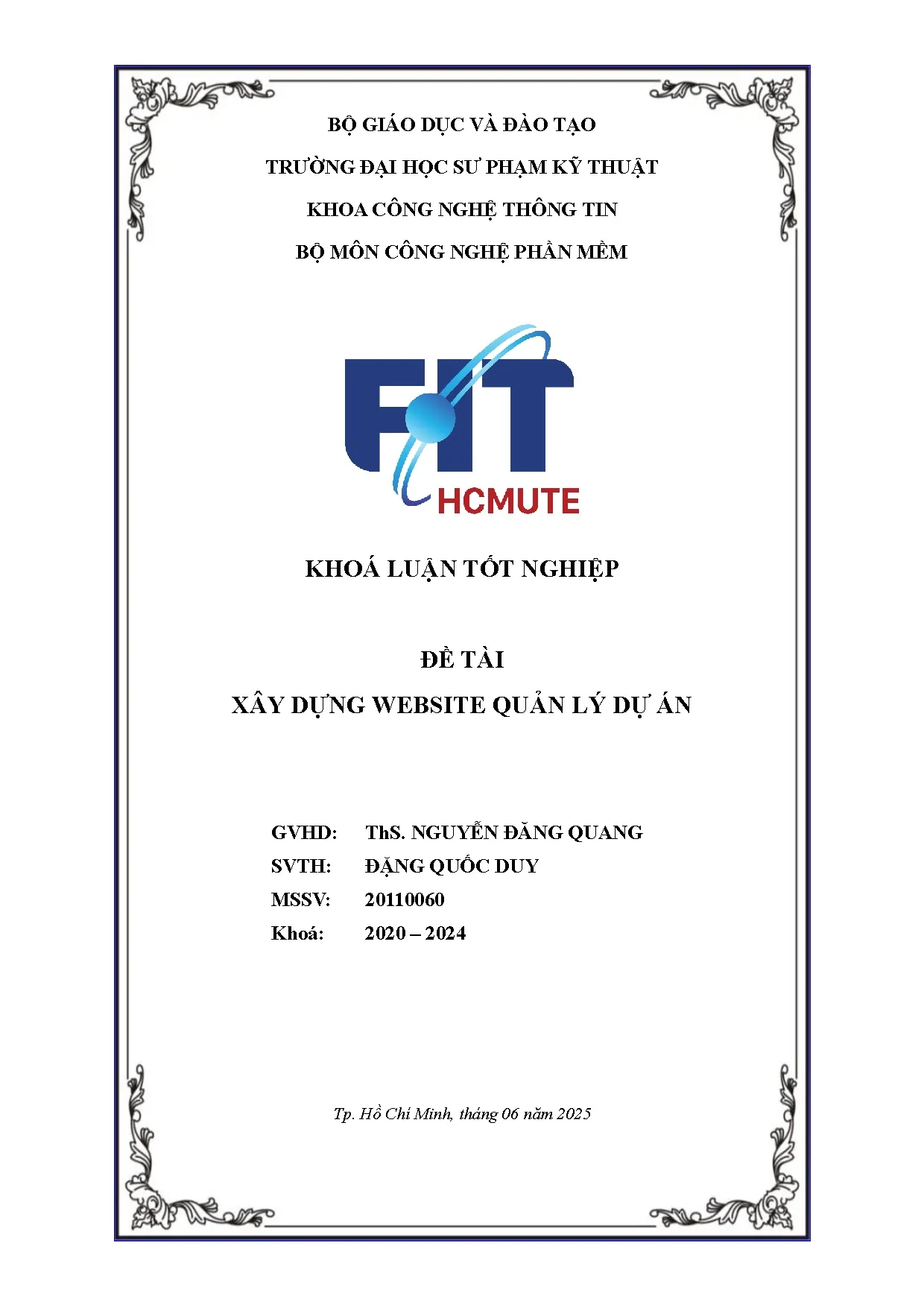 Đồ án tốt nghiệp - Xây dựng website quản lý dự án. - Trang 2