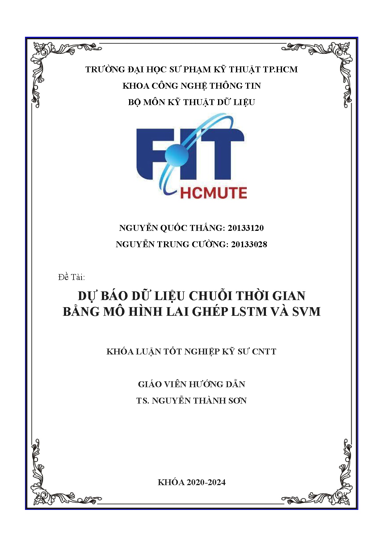 Đồ án tốt nghiệp - Dự báo dữ liệu chuỗi thời gian bằng mô hình lai ghép LSTM và SVM