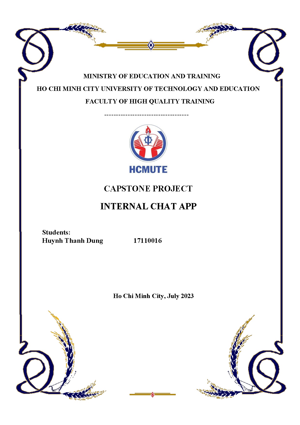 Đồ án tốt nghiệp - Internal Chat App