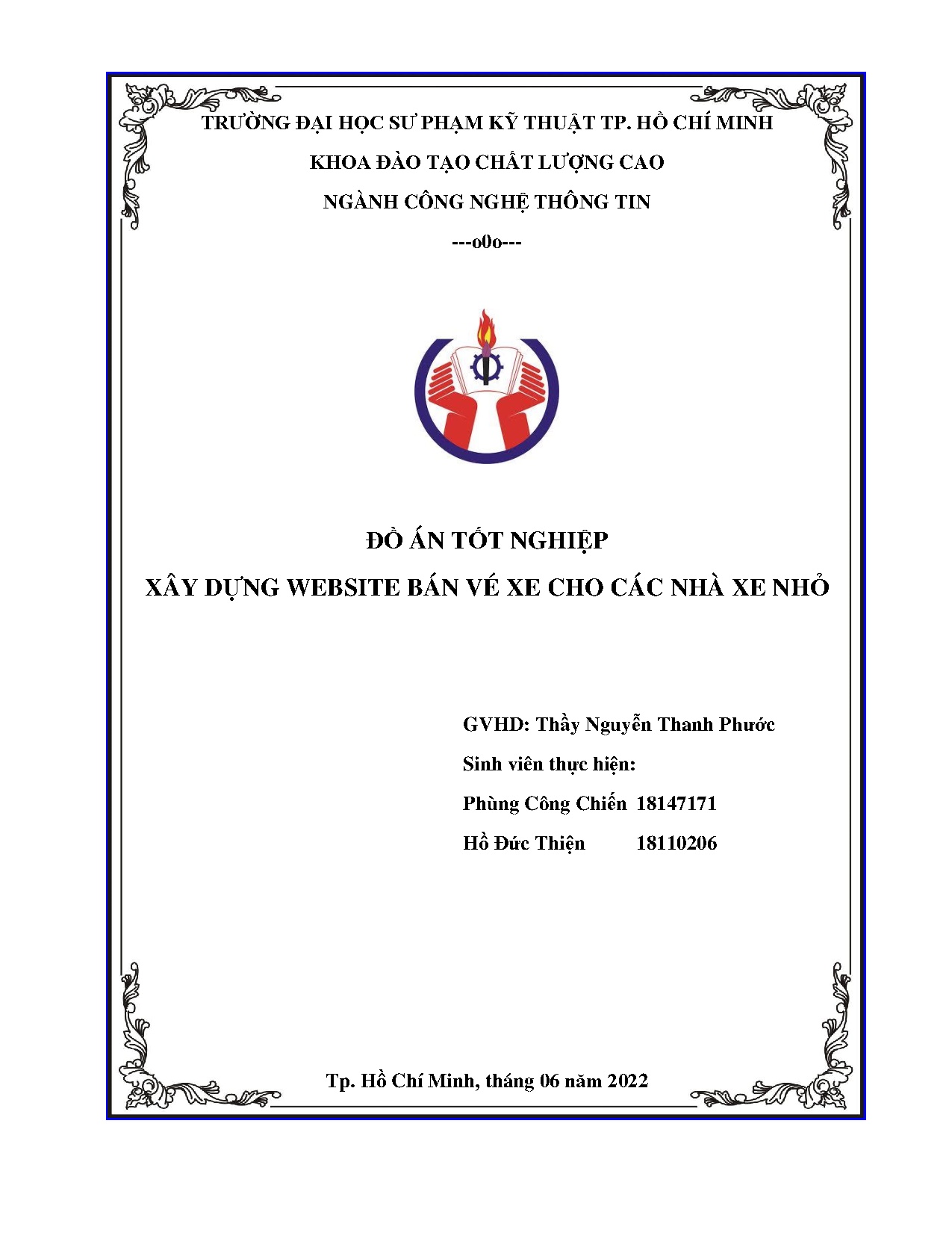 Đồ án tốt nghiệp - Xây dựng website bán vé xe cho các nhà xe nhỏ