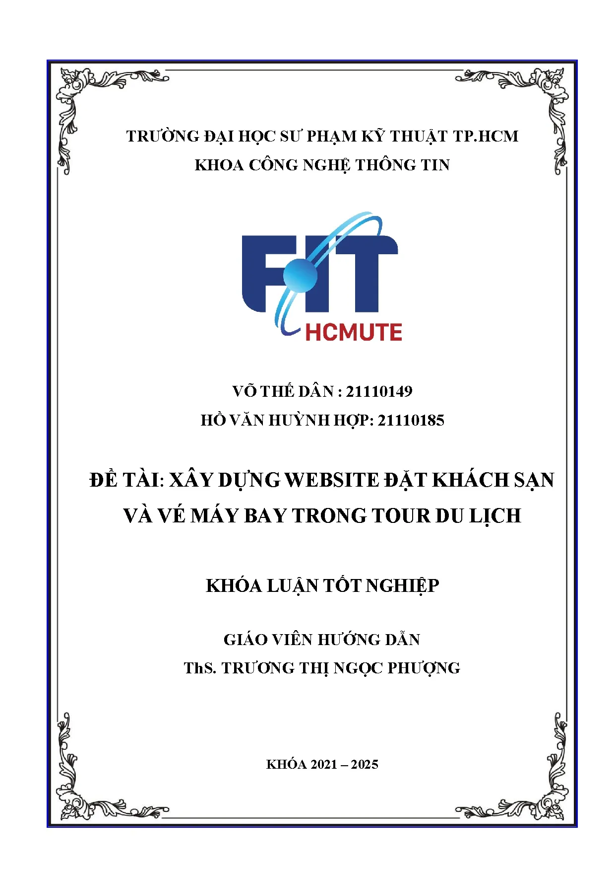 Đồ án tốt nghiệp - Xây dựng website đặt khách sạn và vé máy bay trong tour du lịch. - Trang 2