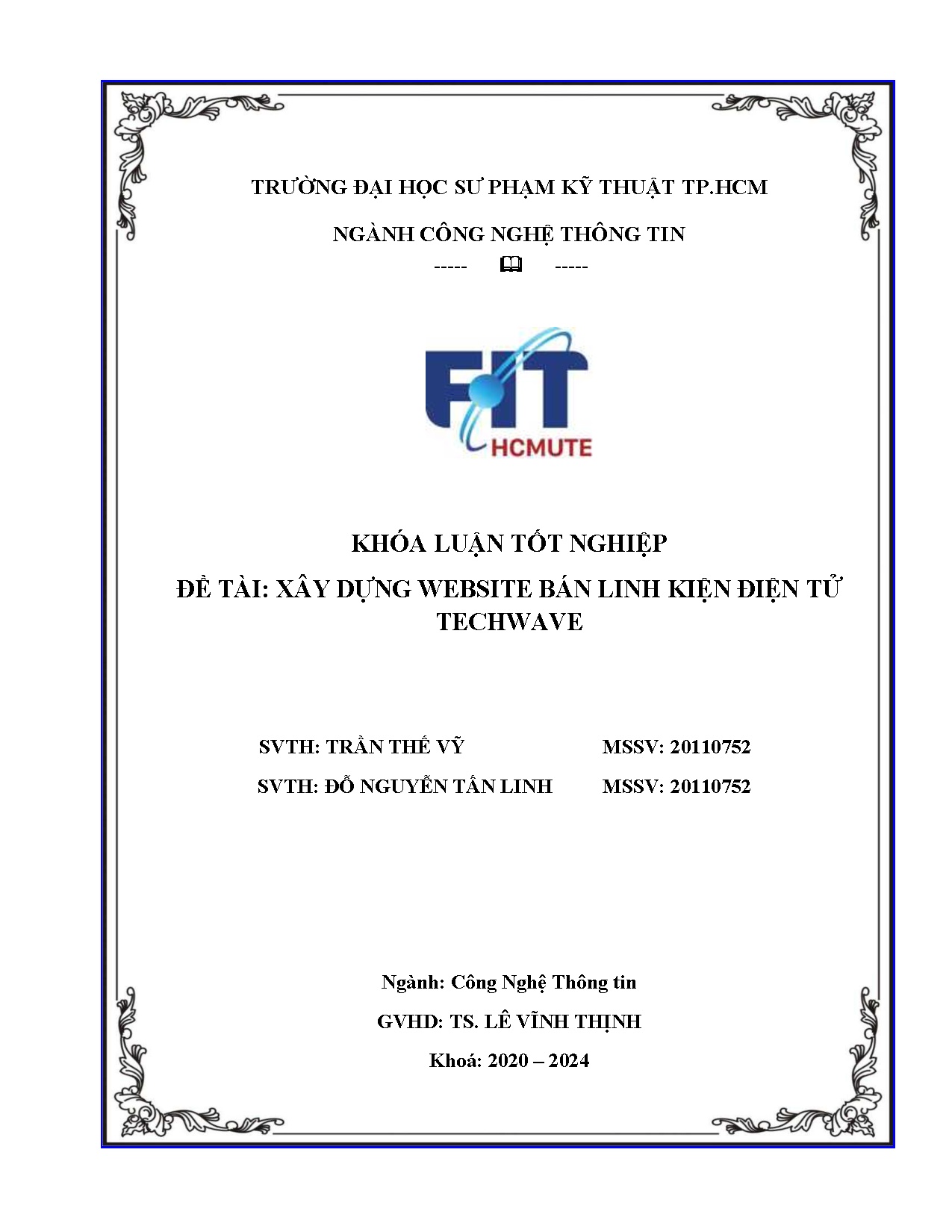 Đồ án tốt nghiệp - Xây dựng website bán linh kiện điện tử Techwave